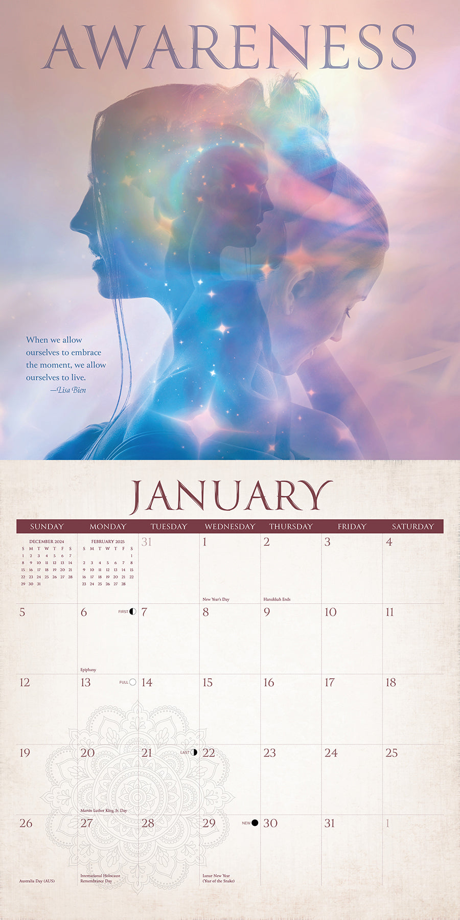 2025 Meditation - Square Wall Calendar
