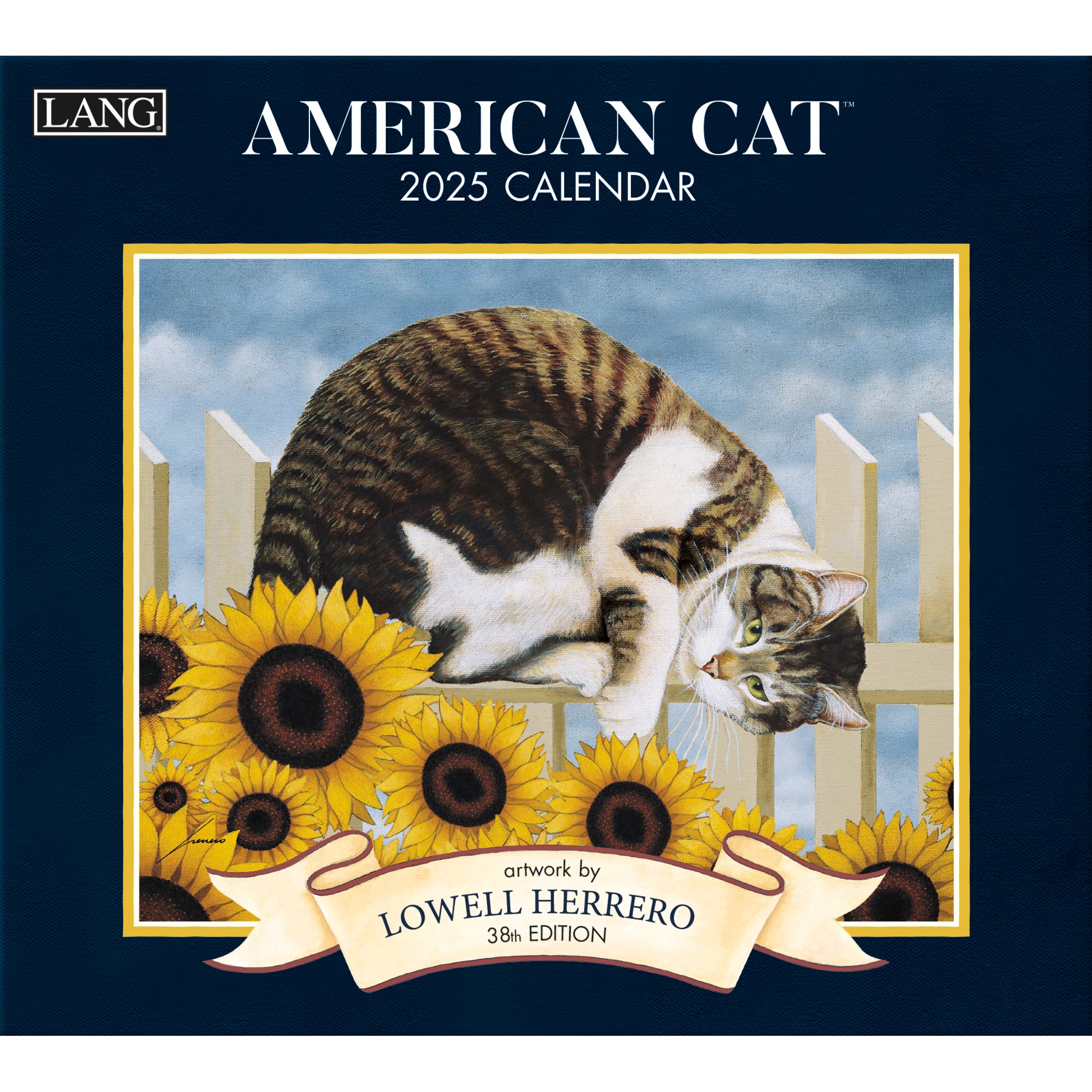 2025 American Cat By Lowell Herrero - LANG Deluxe Wall Calendar