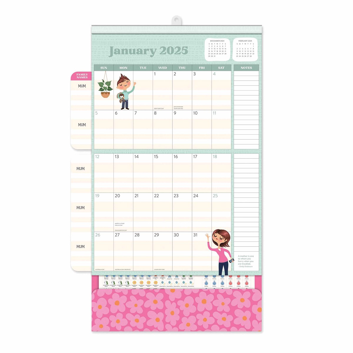 2025 Mom Do It All Family Planner - Deluxe Wall Calendar by Orange Circle Studio