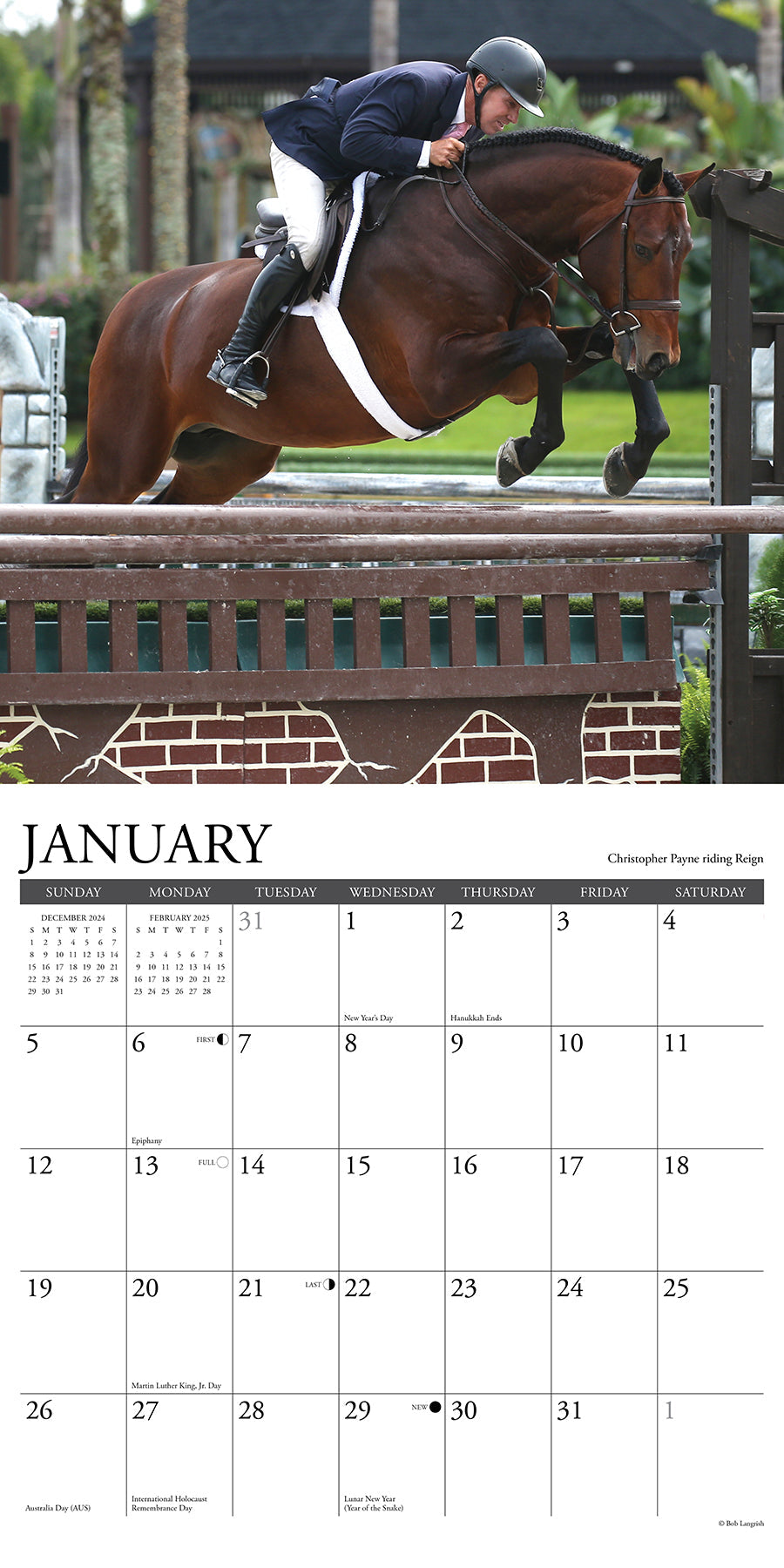 2025 Hunter & Jumper - Square Wall Calendar