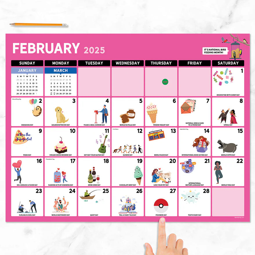 2025 Every Day's A Holiday - Monthly Large Desk Pad Blotter Calendar