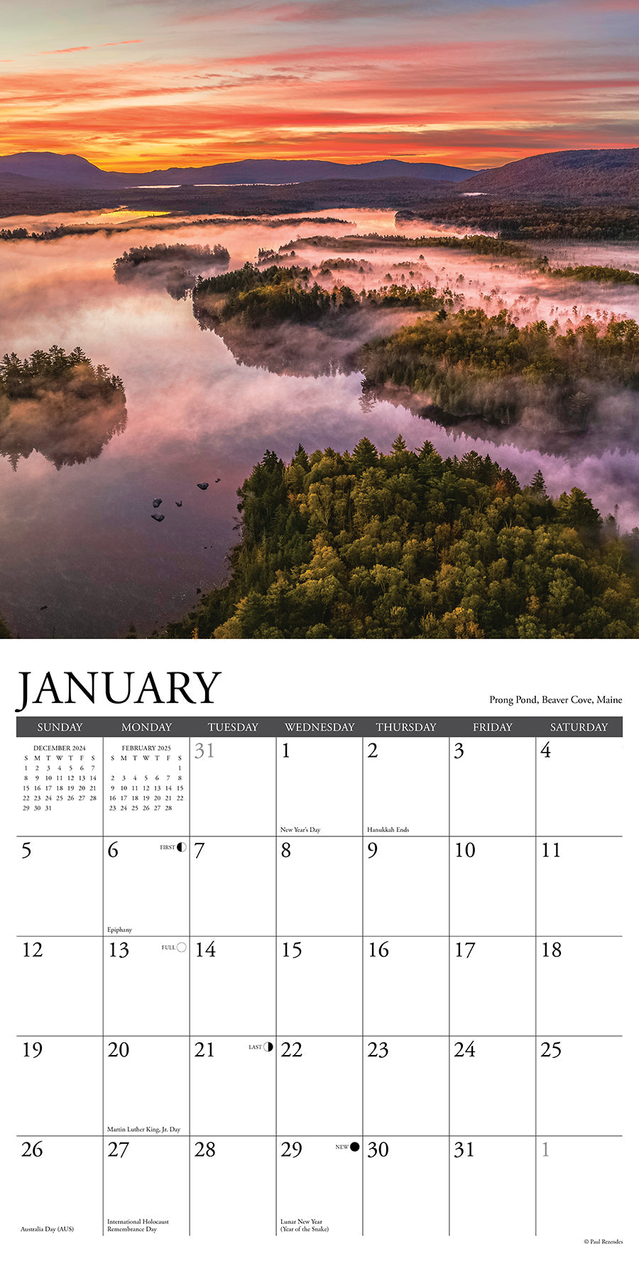 2025 Beautiful New England - Square Wall Calendar