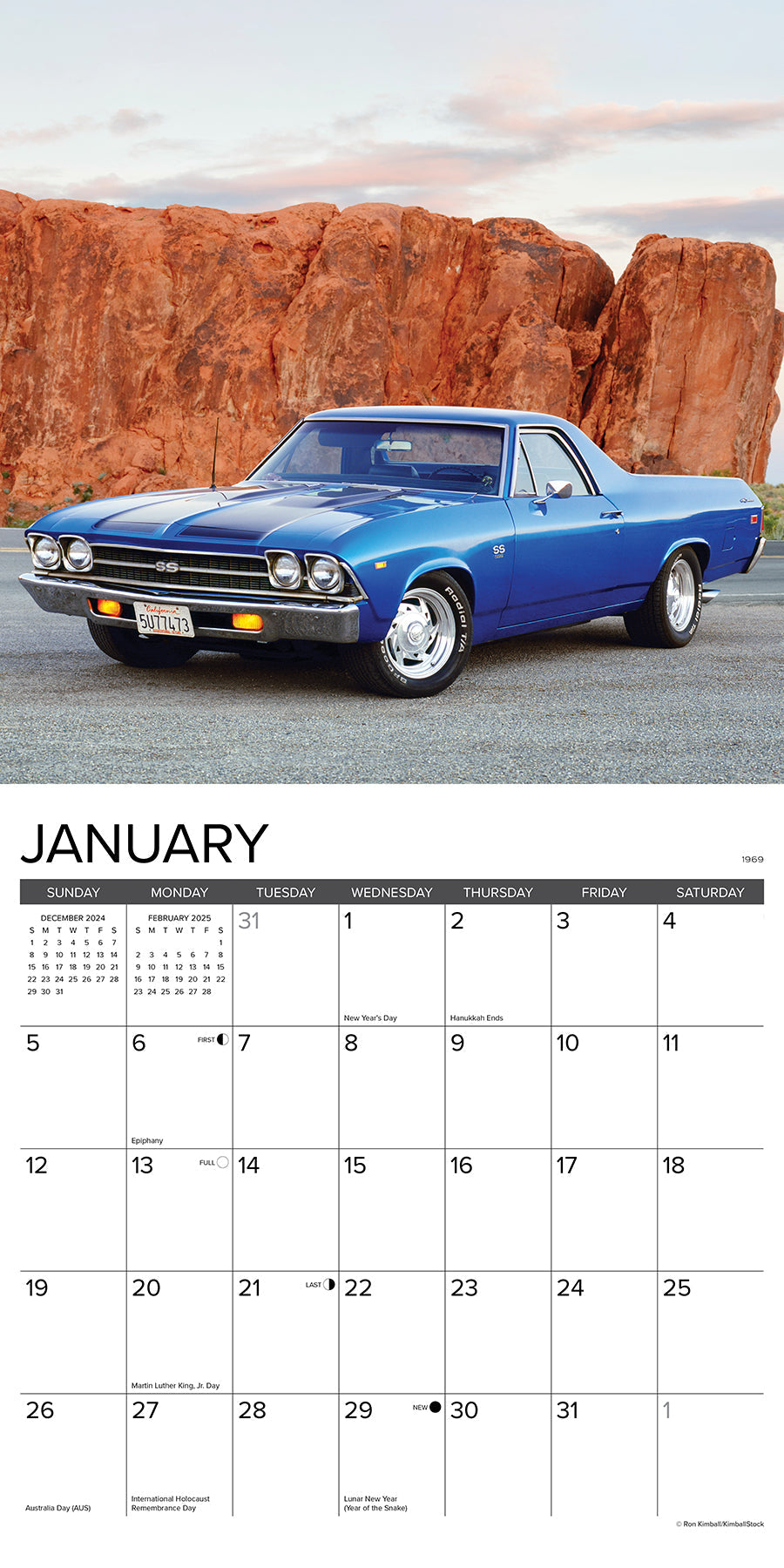 2025 El Camino - Square Wall Calendar