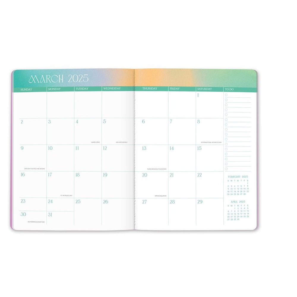 2025 Sunset Splash - Just Right Monthly Diary/Planner by Orange Circle Studio