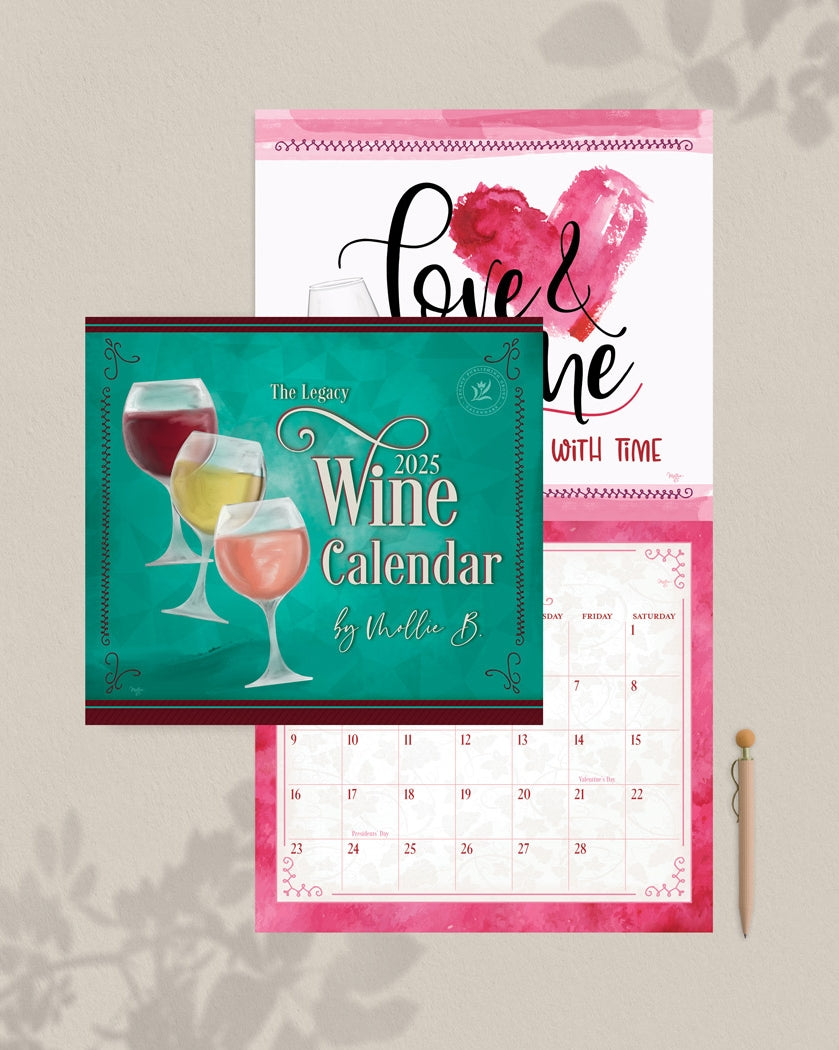 2025 Wine - Legacy Deluxe Wall Calendar