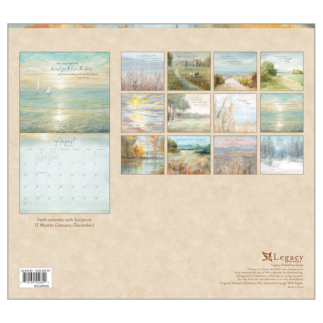 2025 Light Gently Falling - Legacy Scripture - Legacy Deluxe Wall Calendar