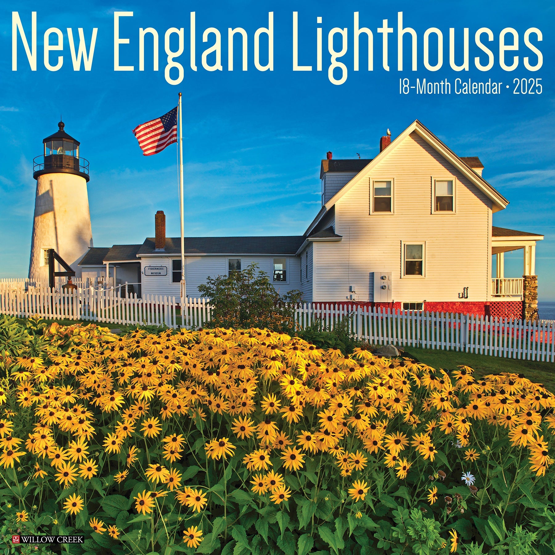 2025 New England Lighthouses - Square Wall Calendar