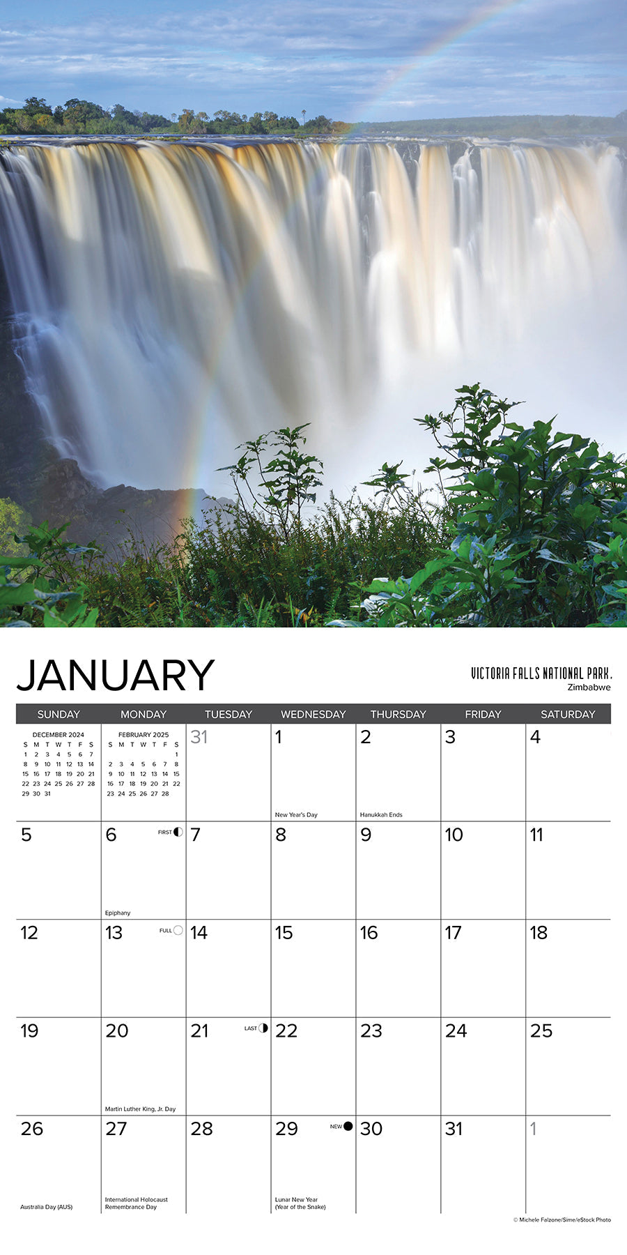 2025 Wonders of the World - Square Wall Calendar