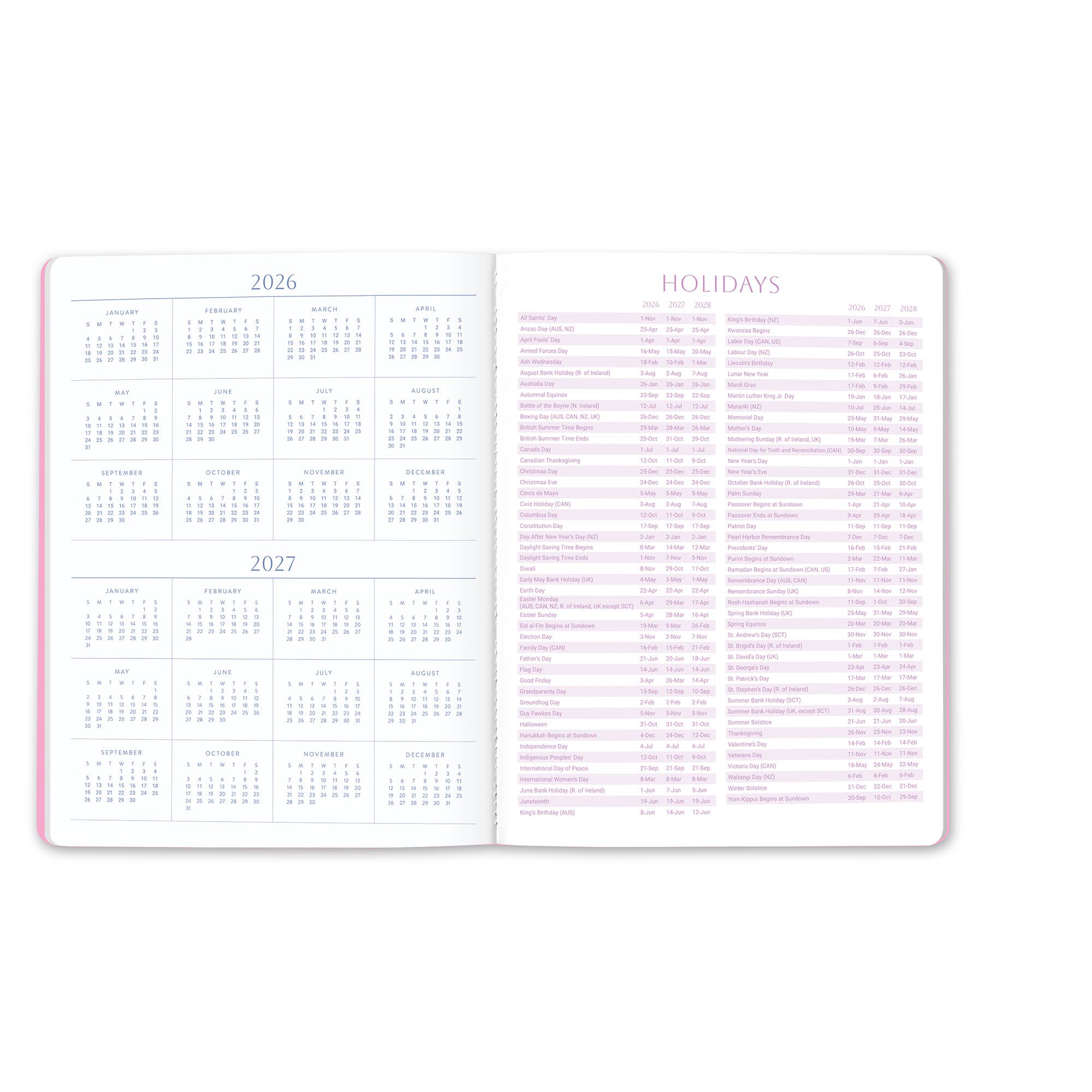 2027 Cabana Stripes Just Right Monthly Planner