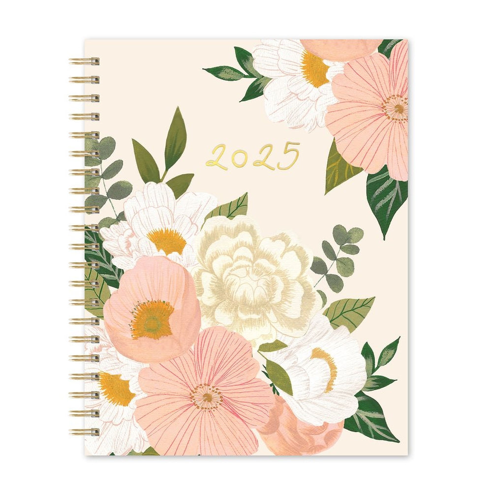 2025 Bella Flora - XL Spiral Weekly & Monthly Diary/Planner by Orange Circle Studio