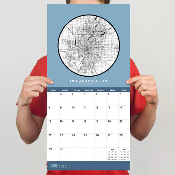 2025 Home: Indiana - Square Wall Calendar