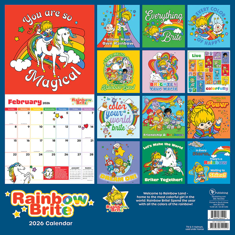 2026 Rainbow Brite - Square Wall Calendar