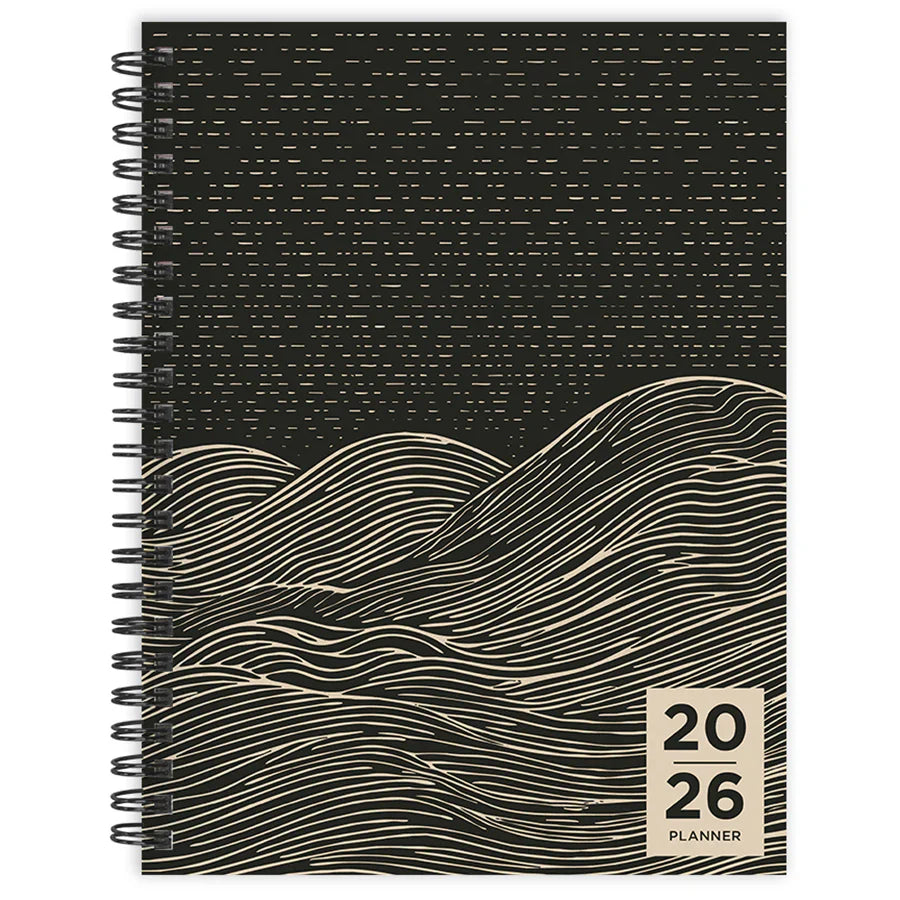 2026 Rolling Waves - Medium Monthly & Weekly Pocket Diary/Planner