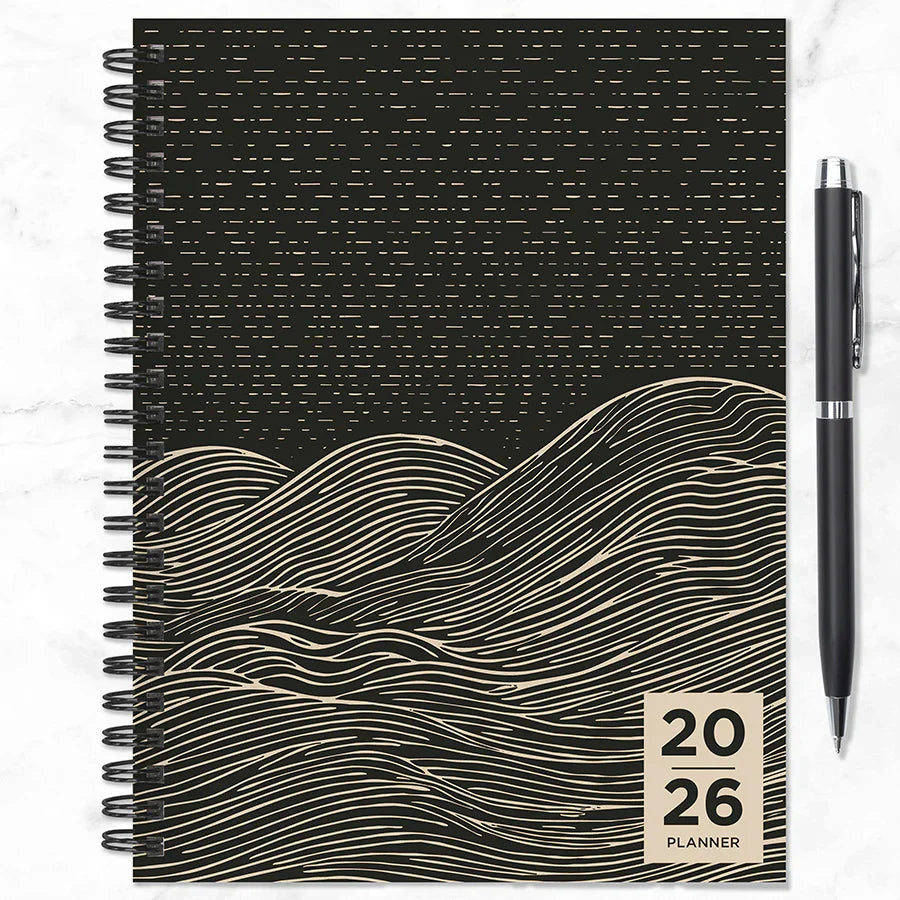 2026 Rolling Waves - Medium Monthly & Weekly Pocket Diary/Planner