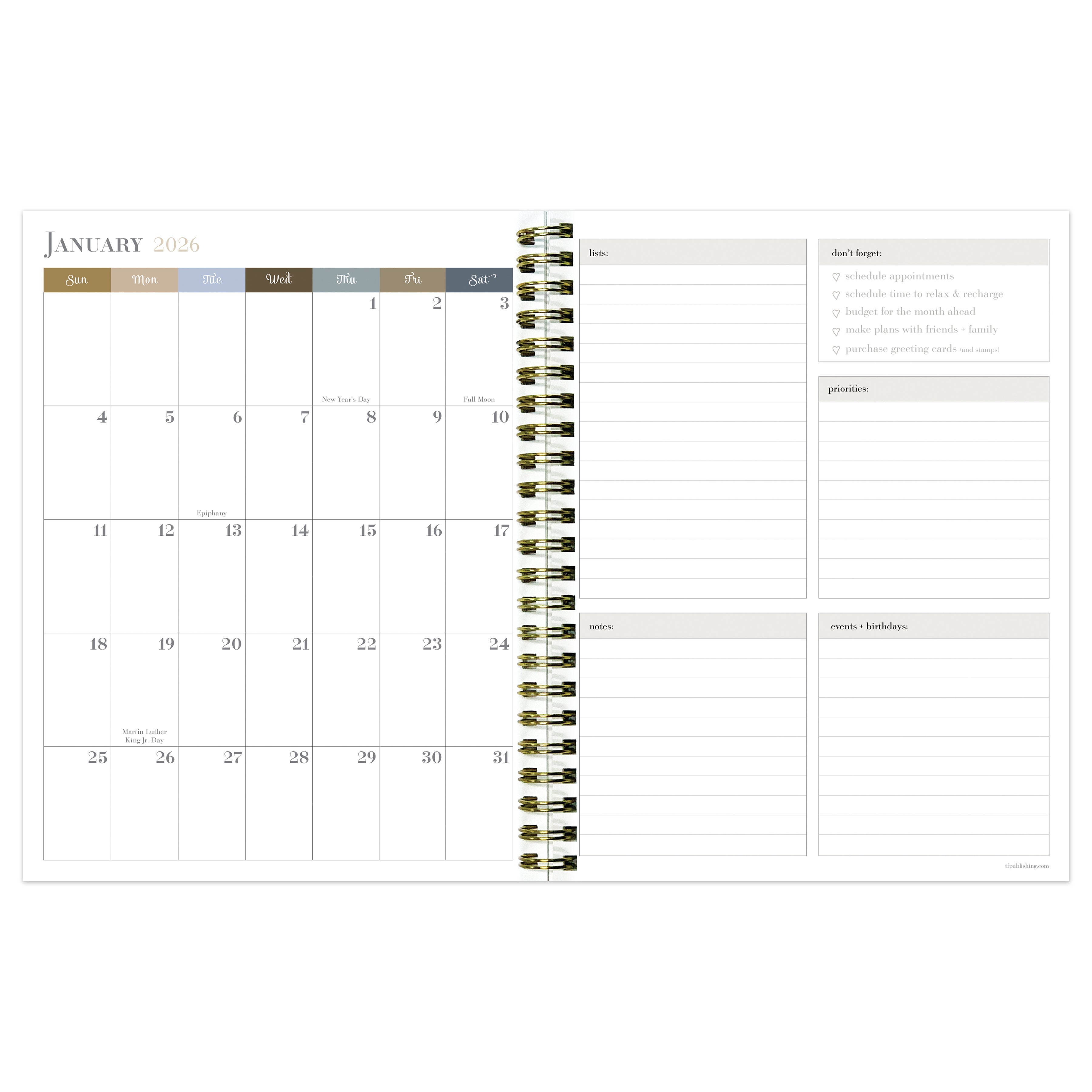 2026 La Campagne Year - Medium Monthly & Weekly Pocket Diary/Planner