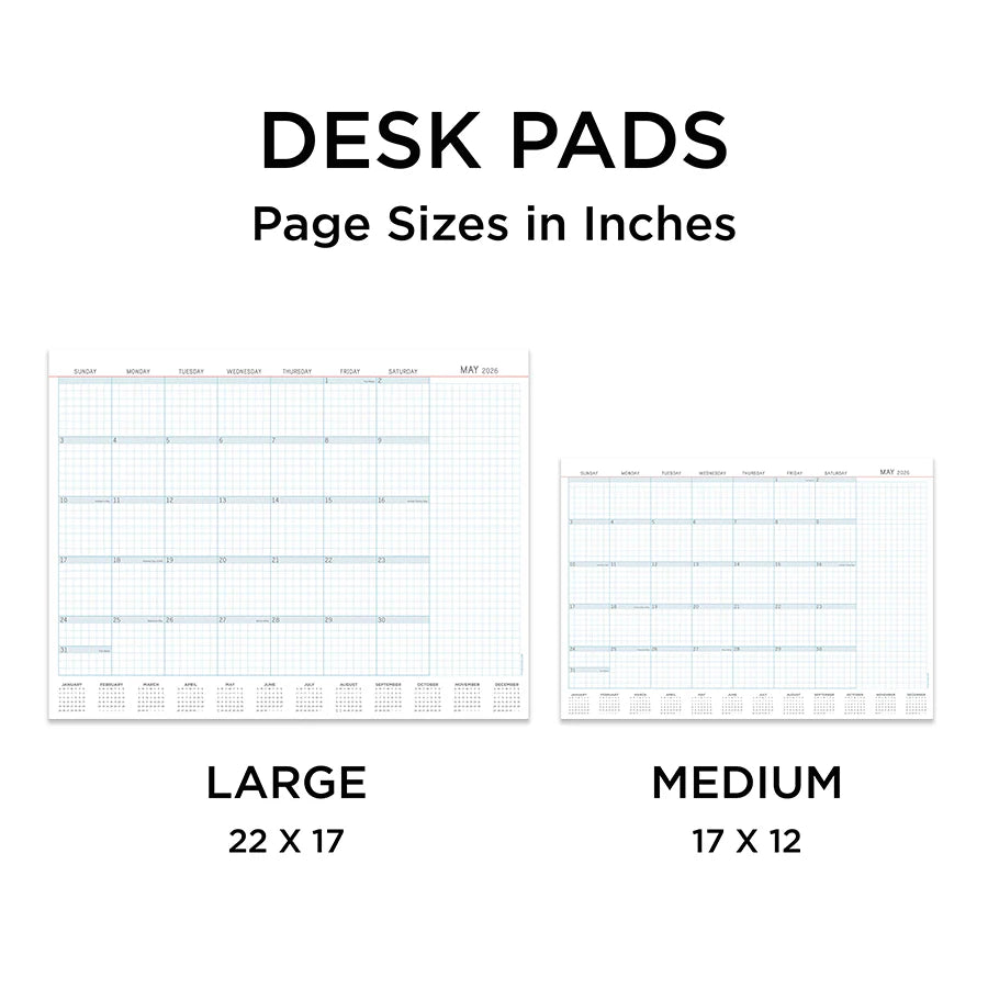 2026 Professional - Large Monthly Desk Pad Blotter Calendar