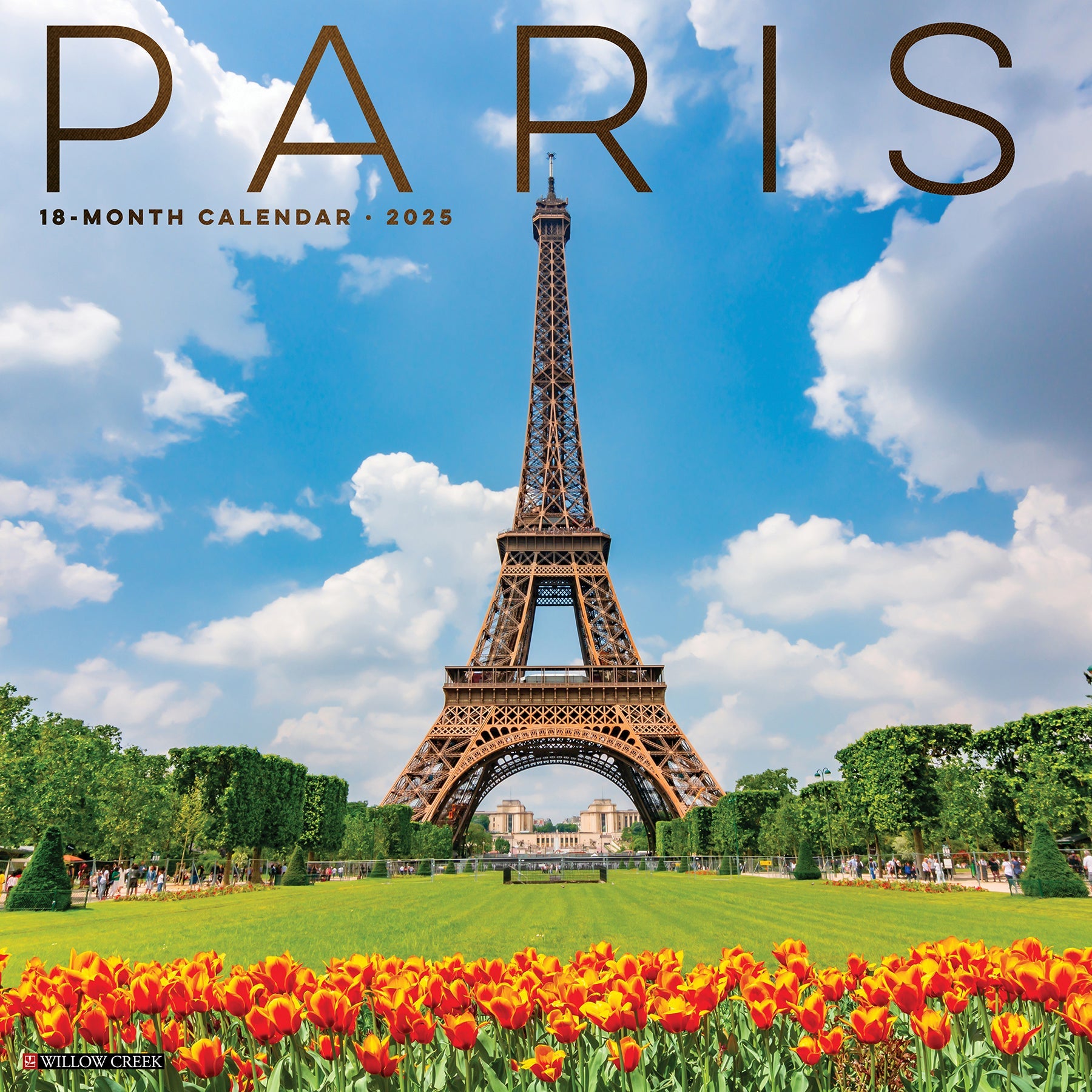 2025 Paris (w/foil) - Square Wall Calendar