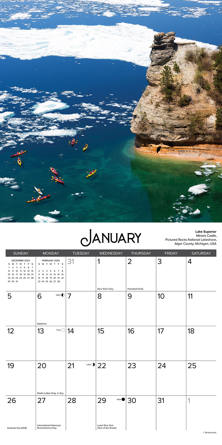 2025 Great Lakes - Square Wall Calendar