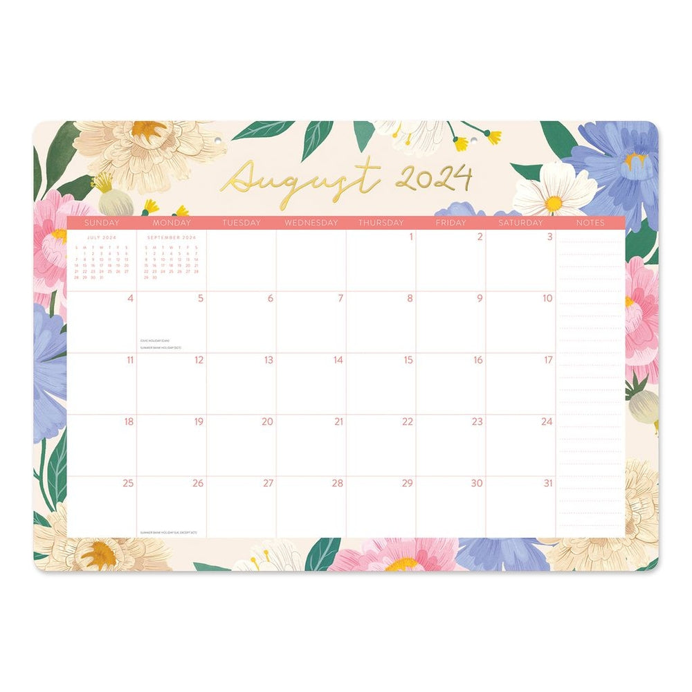 2025 Bella Flora - Decorative Desk Blotter Calendar by Orange Circle Studio