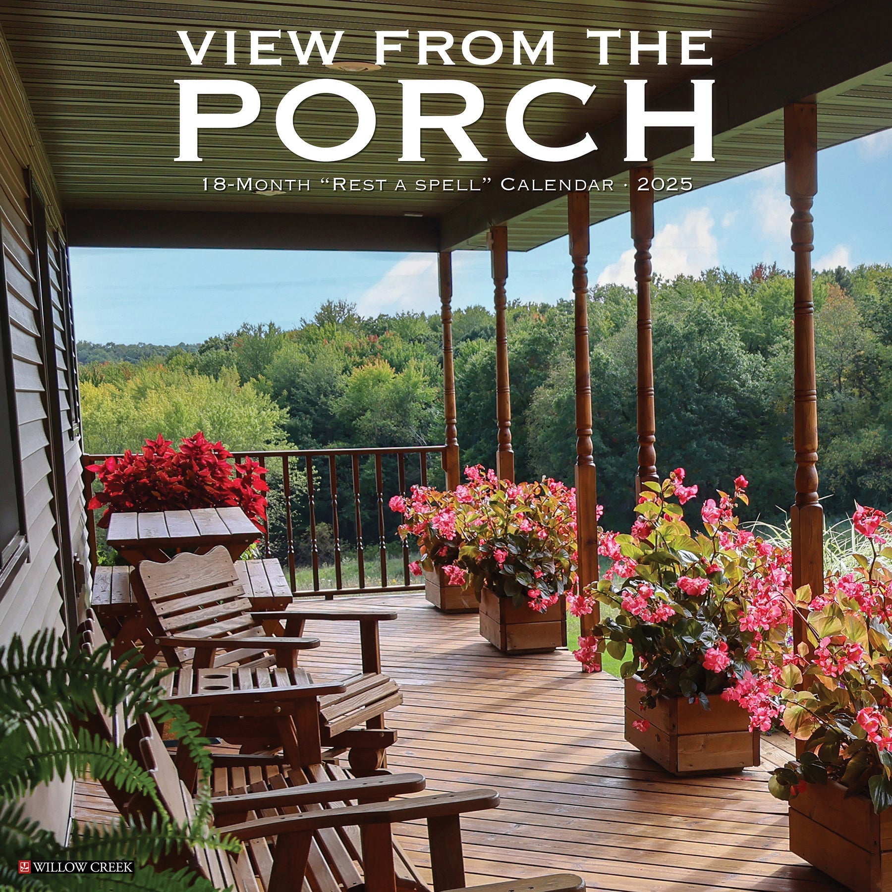 2025 Porch View - Square Wall Calendar