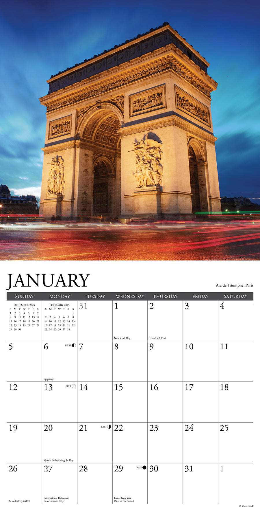 2025 France - Square Wall Calendar