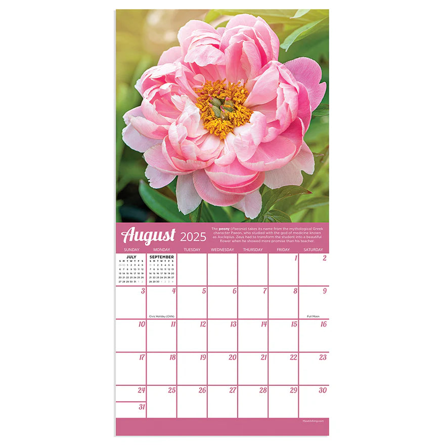 2025 Flowers - Mini Wall Calendar