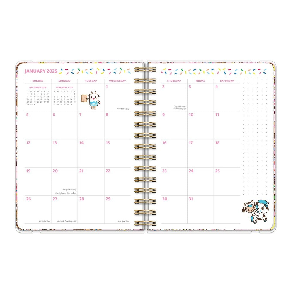 2025 Tokidoki Donutella - Deluxe Compact Flexi Weekly & Monthly Diary/Planner by Orange Circle Studio