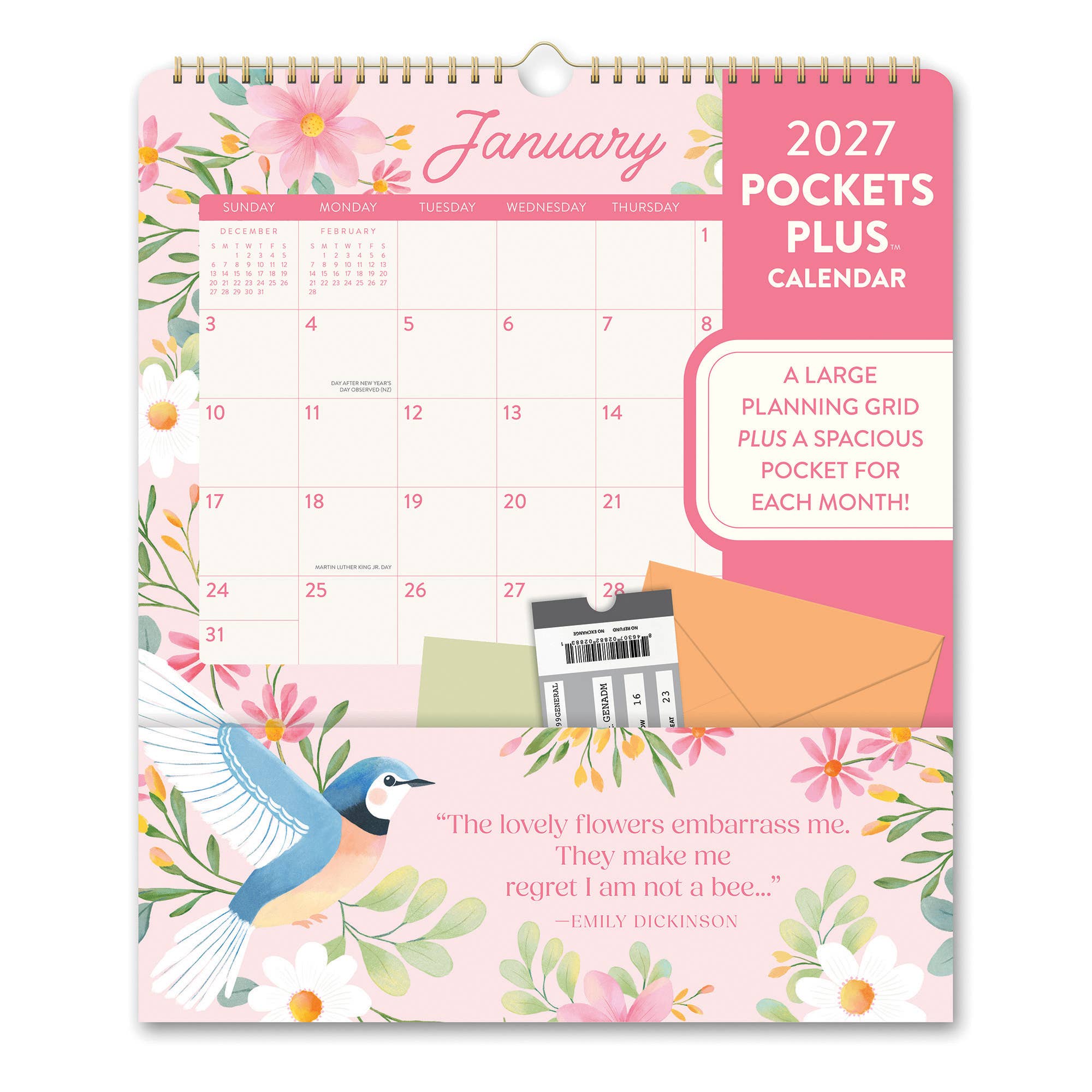 2027 Birds & Blooms Pockets Plus™ Wall Calendar