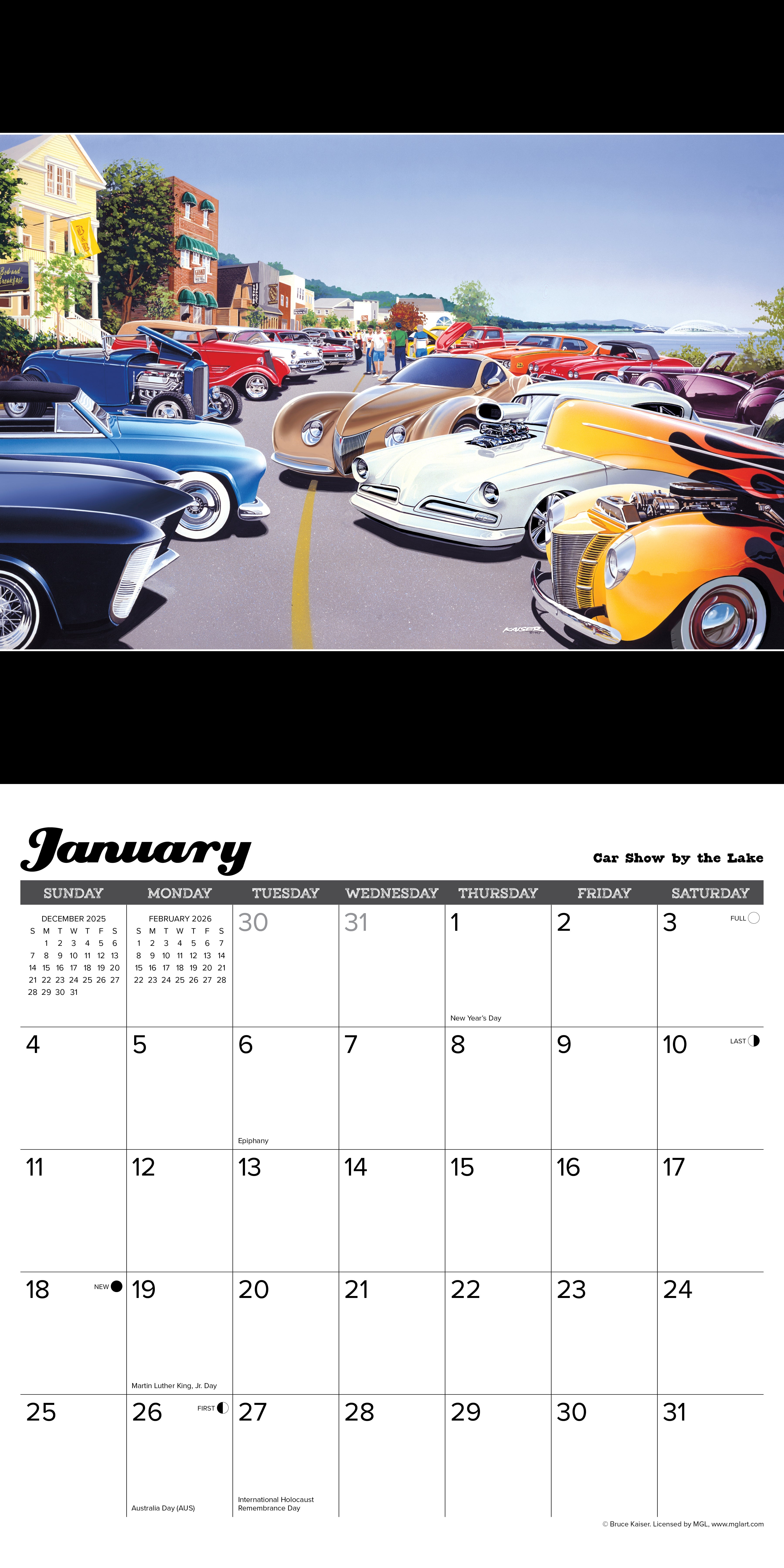 2026 Classic Cruisin' & Chrome - Square Wall Calendar