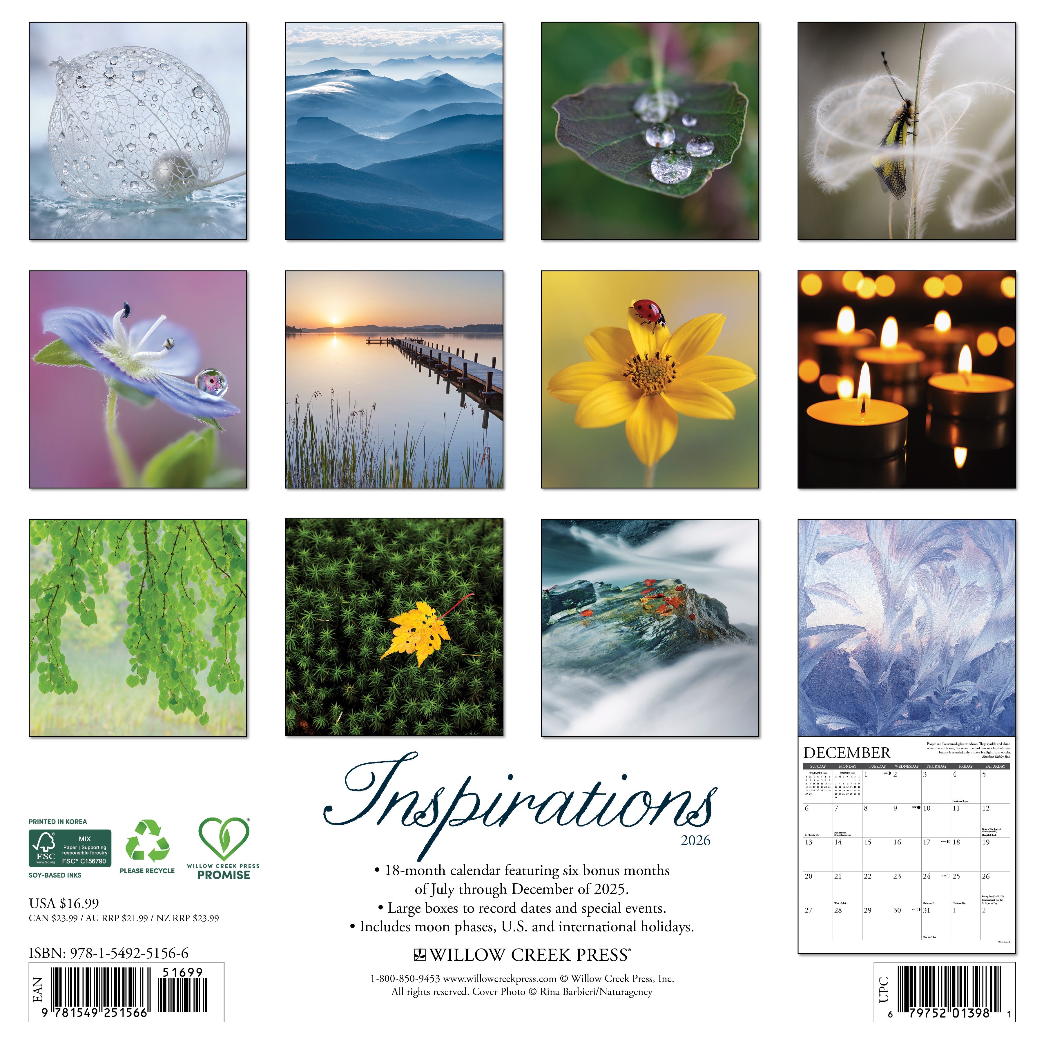 2026 Inspirations - Square Wall Calendar