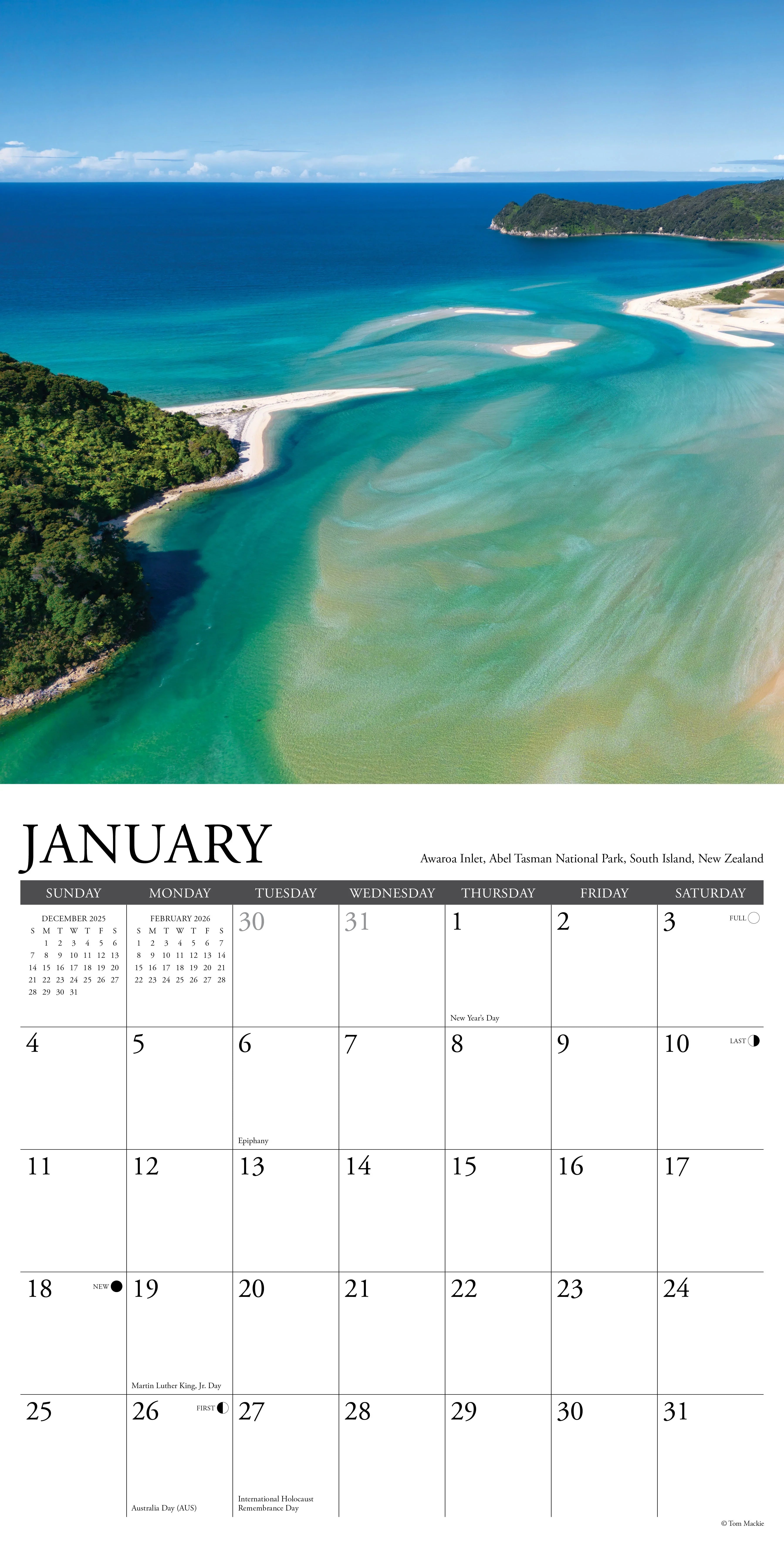 2026 Ocean View - Square Wall Calendar