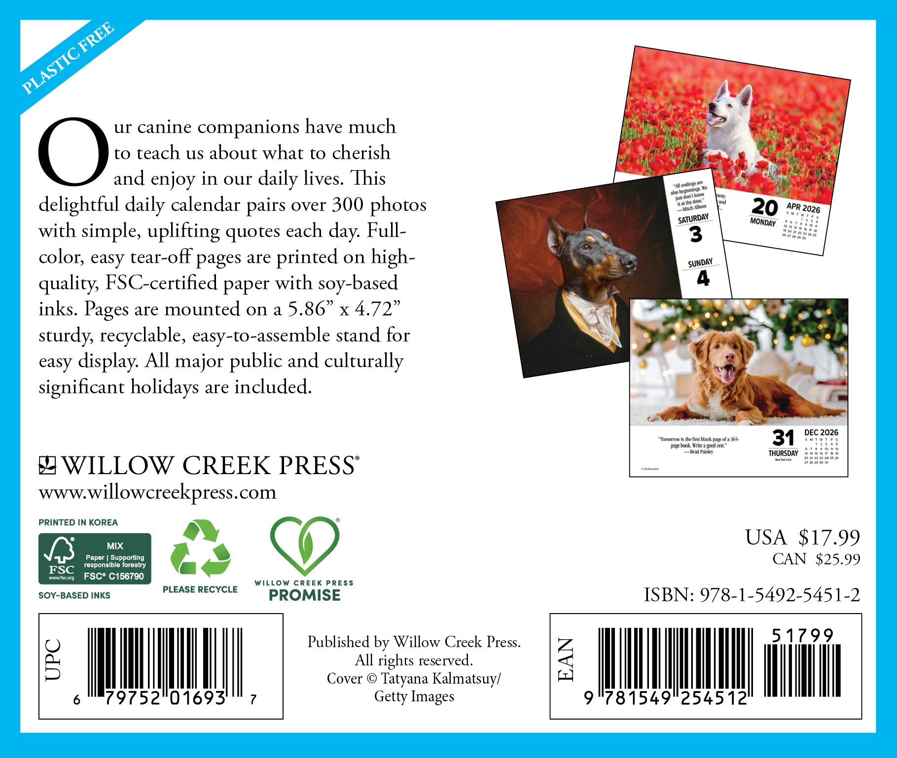 2026 What Dogs Teach Us - Boxed Page-A-Day Calendar