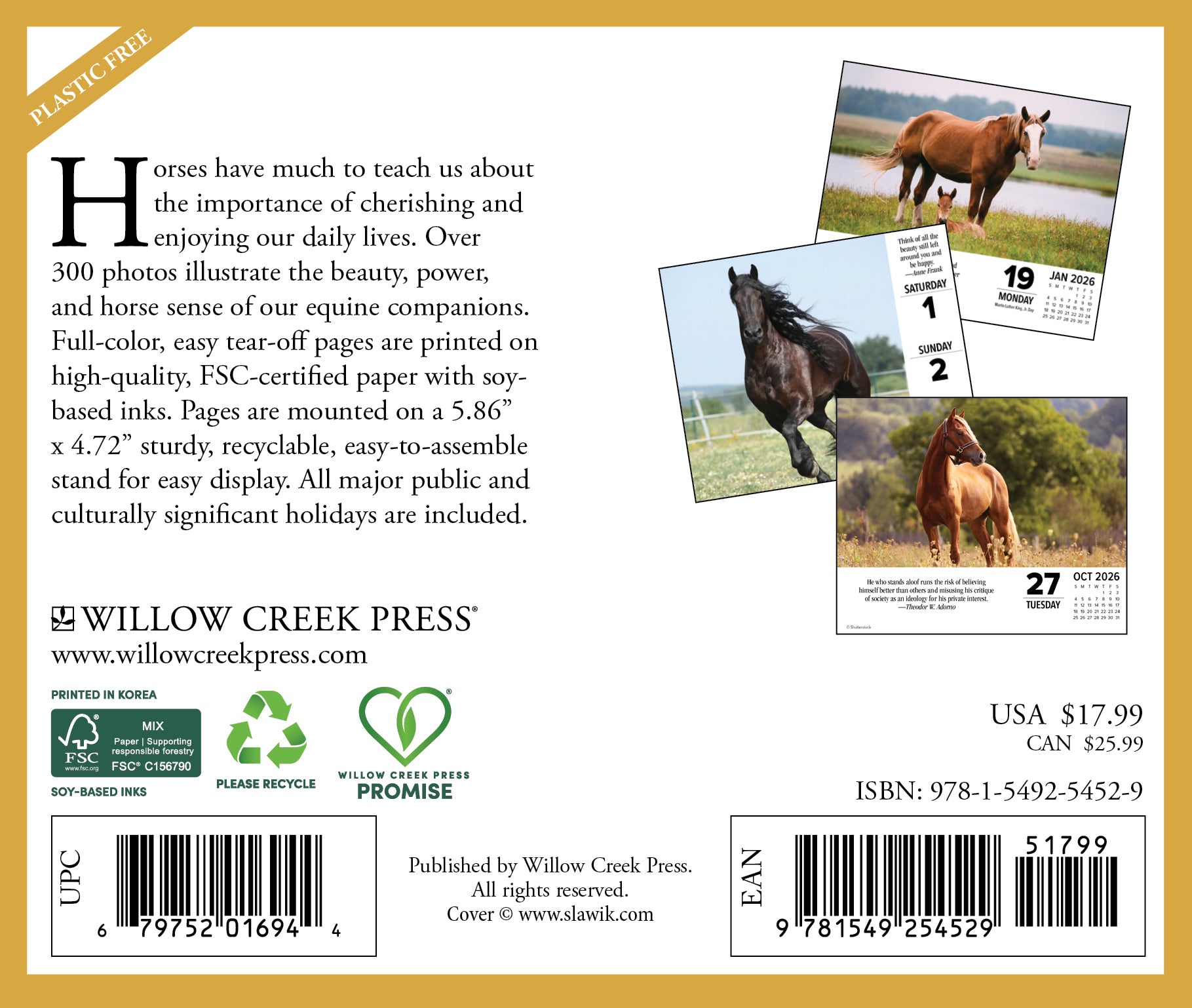 2026 What Horses Teach Us - Boxed Page-A-Day Calendar