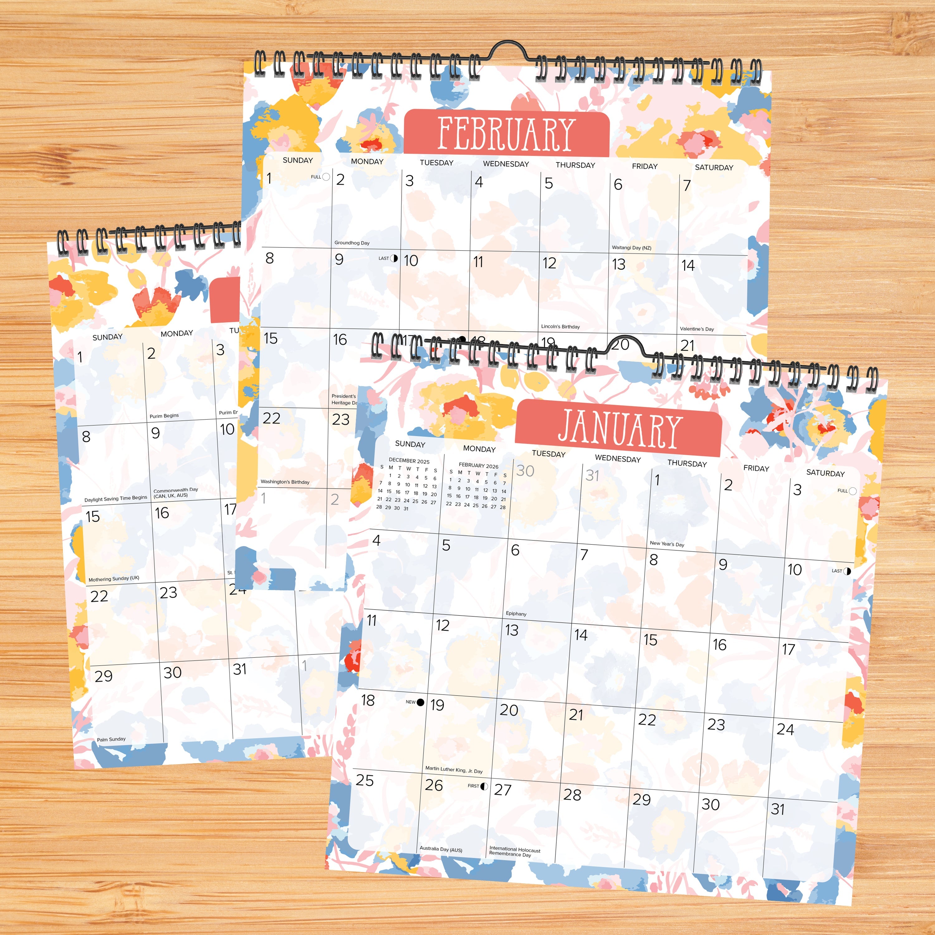 2026 Meadow Flowers - Square Wall Calendar