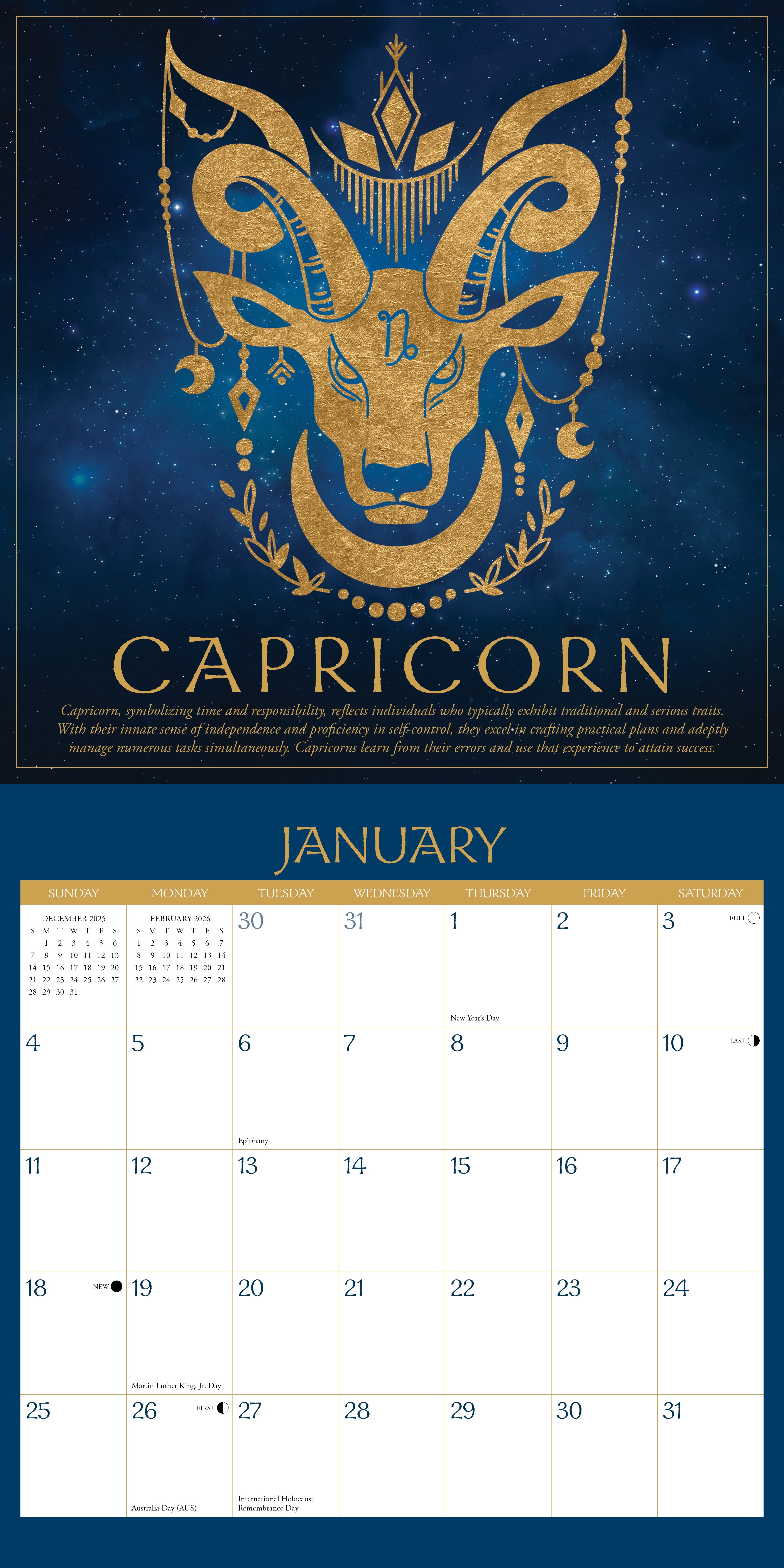2026 Astrology - Square Wall Calendar