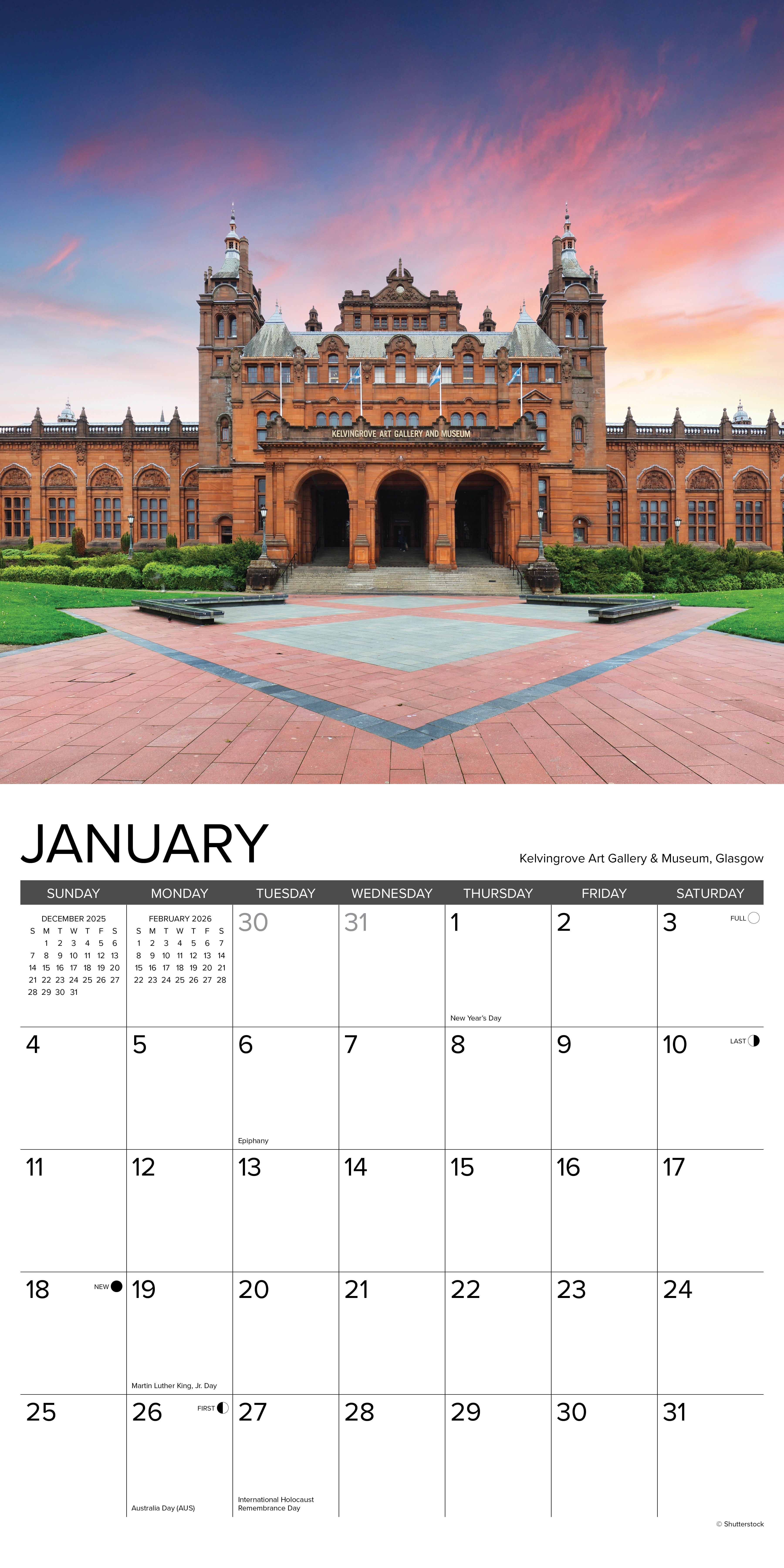 2026 Scotland - Square Wall Calendar