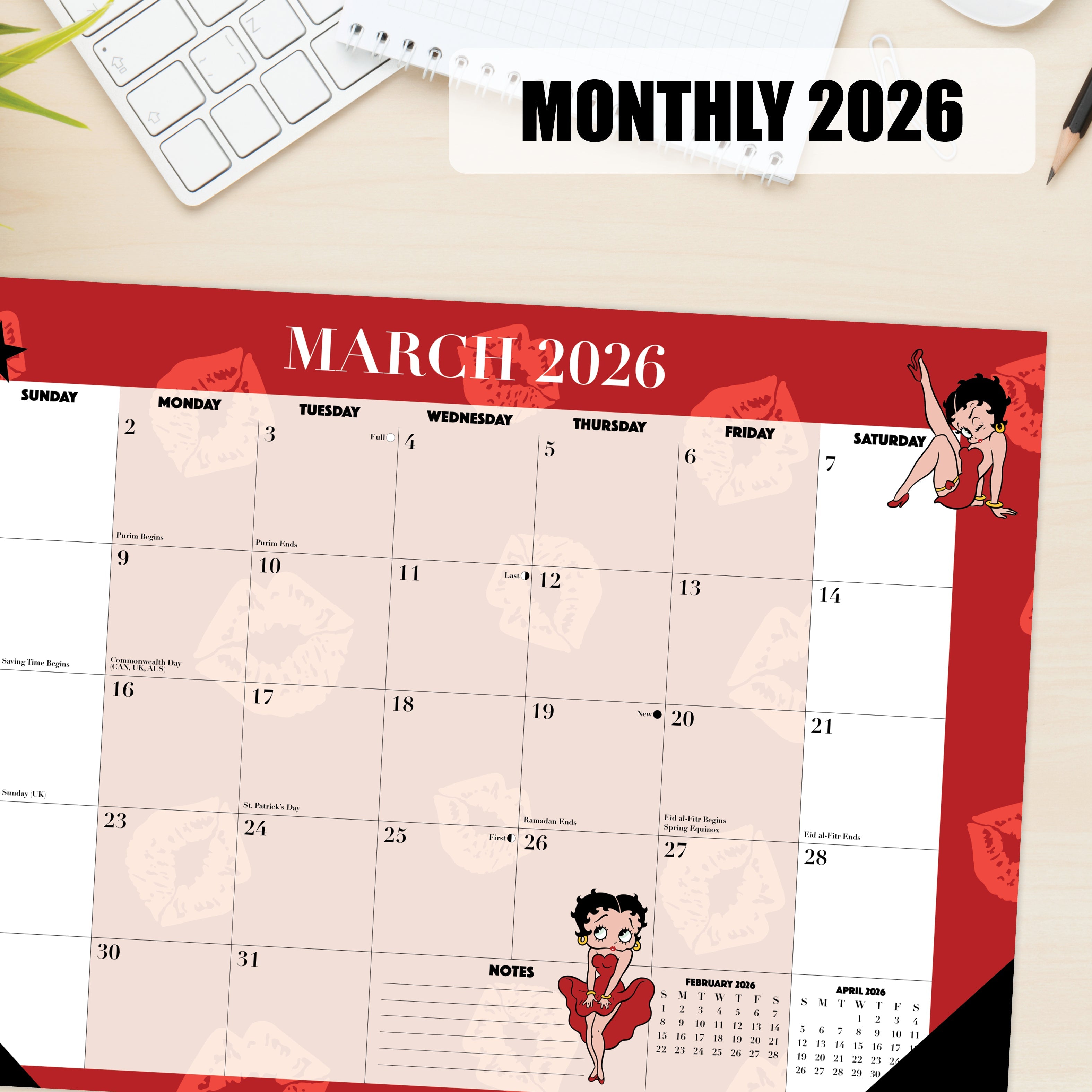 2026 Betty Boop - Desk Pad