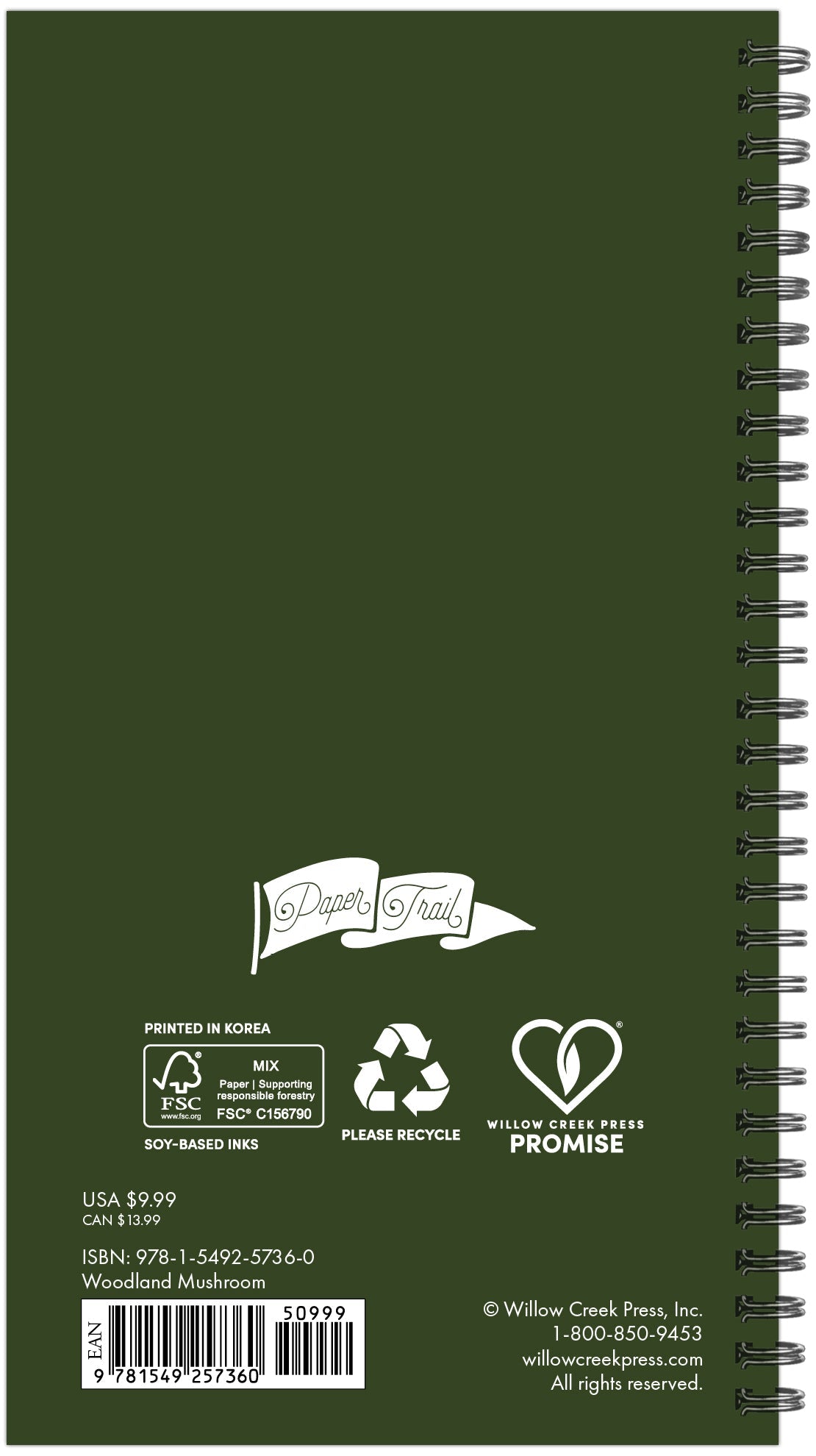 2026 Woodland Mushroom - Weekly & Monthly Pocket Diary/Planner