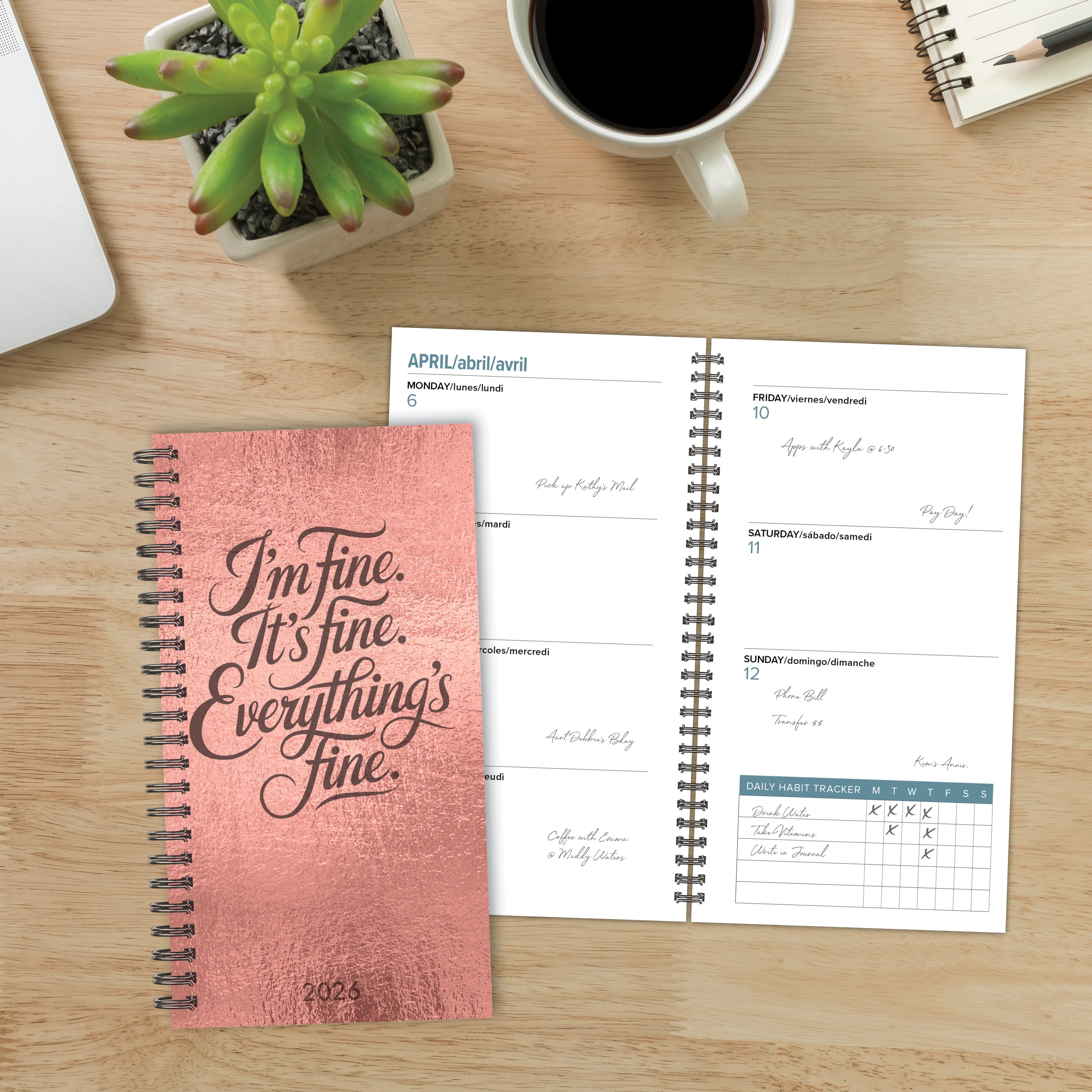 2026 Everything Is Fine - Weekly & Monthly Pocket Diary/Planner