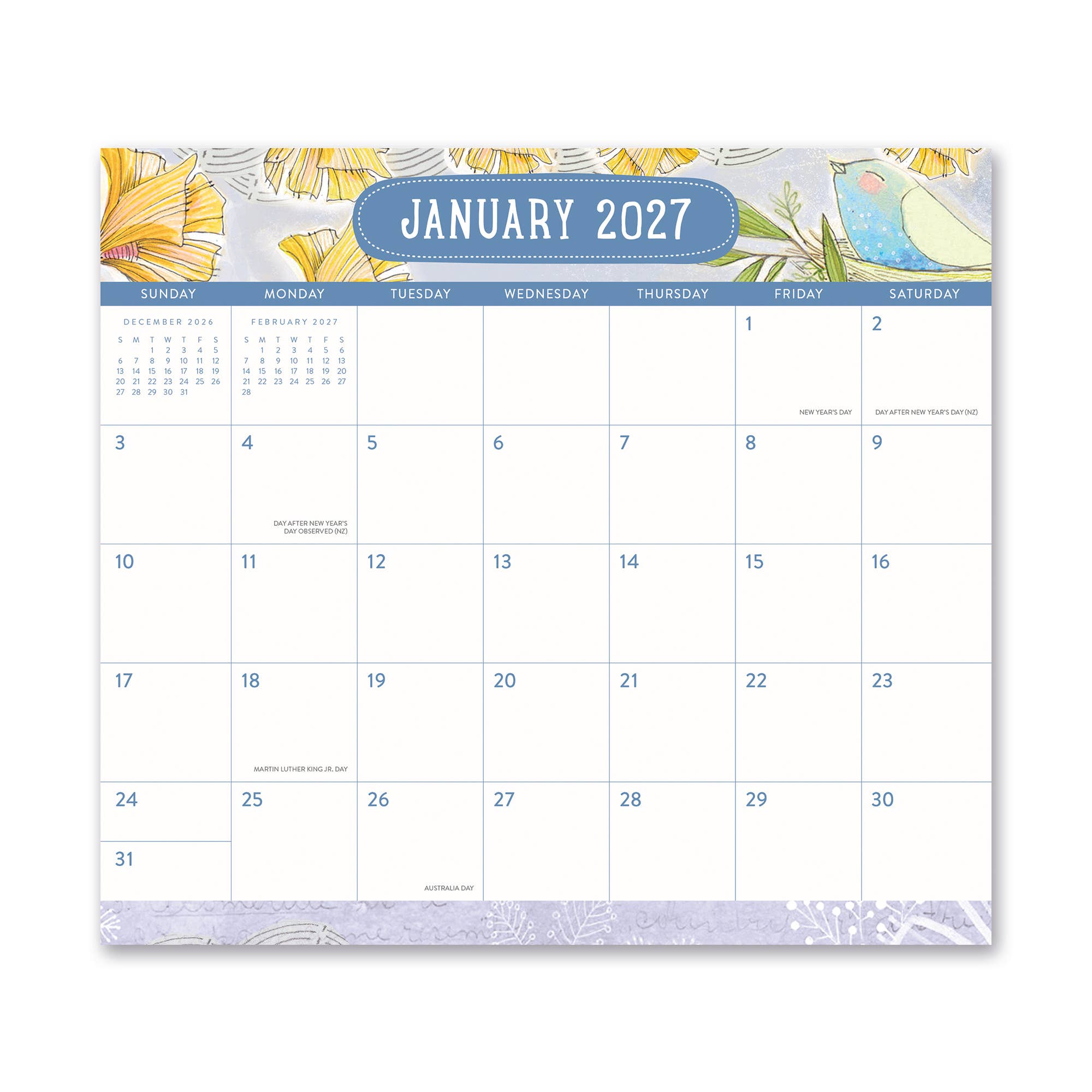 2027 Where Love Grows Magnetic Monthly Pad
