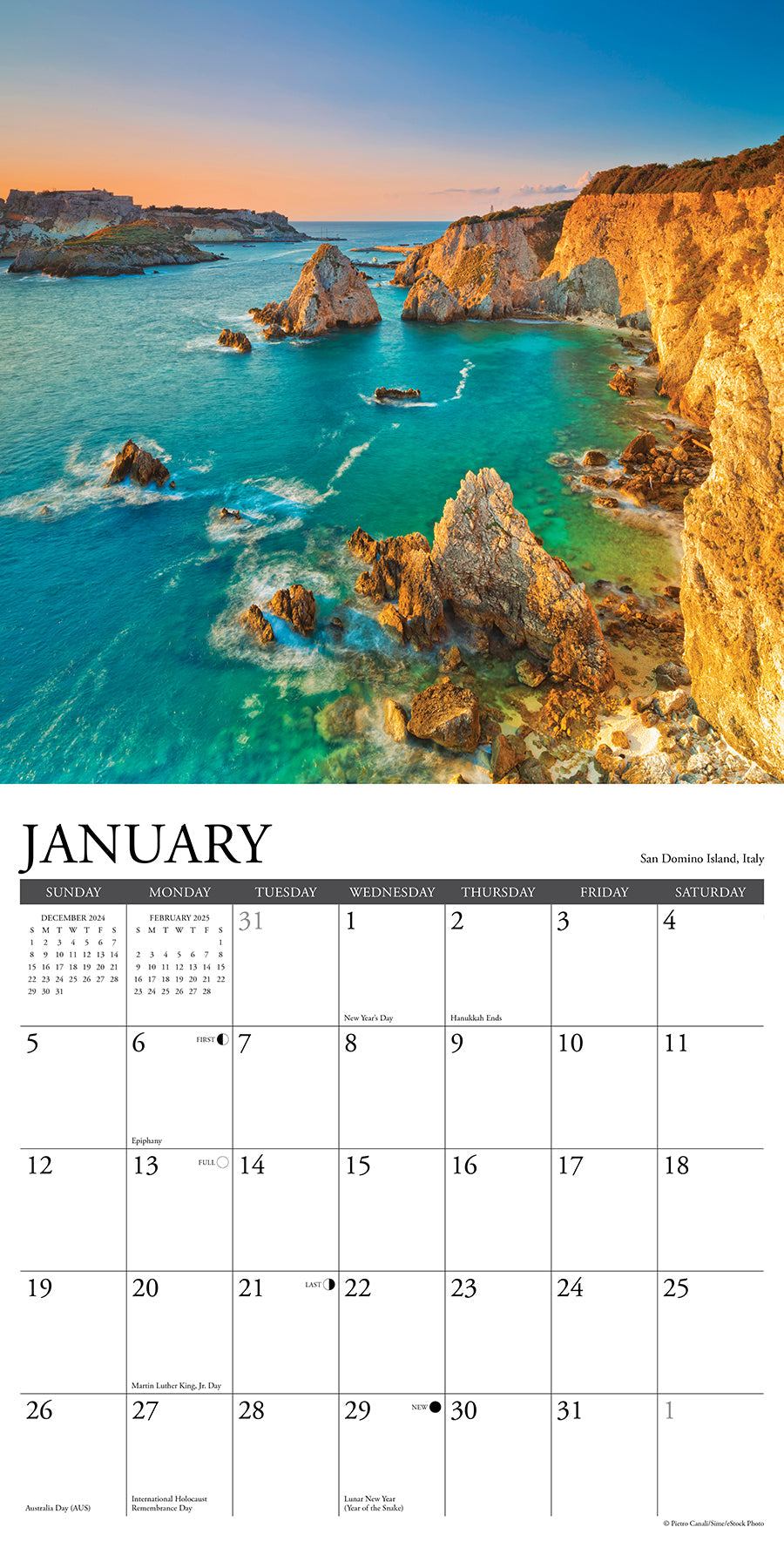 2025 Ocean View - Square Wall Calendar