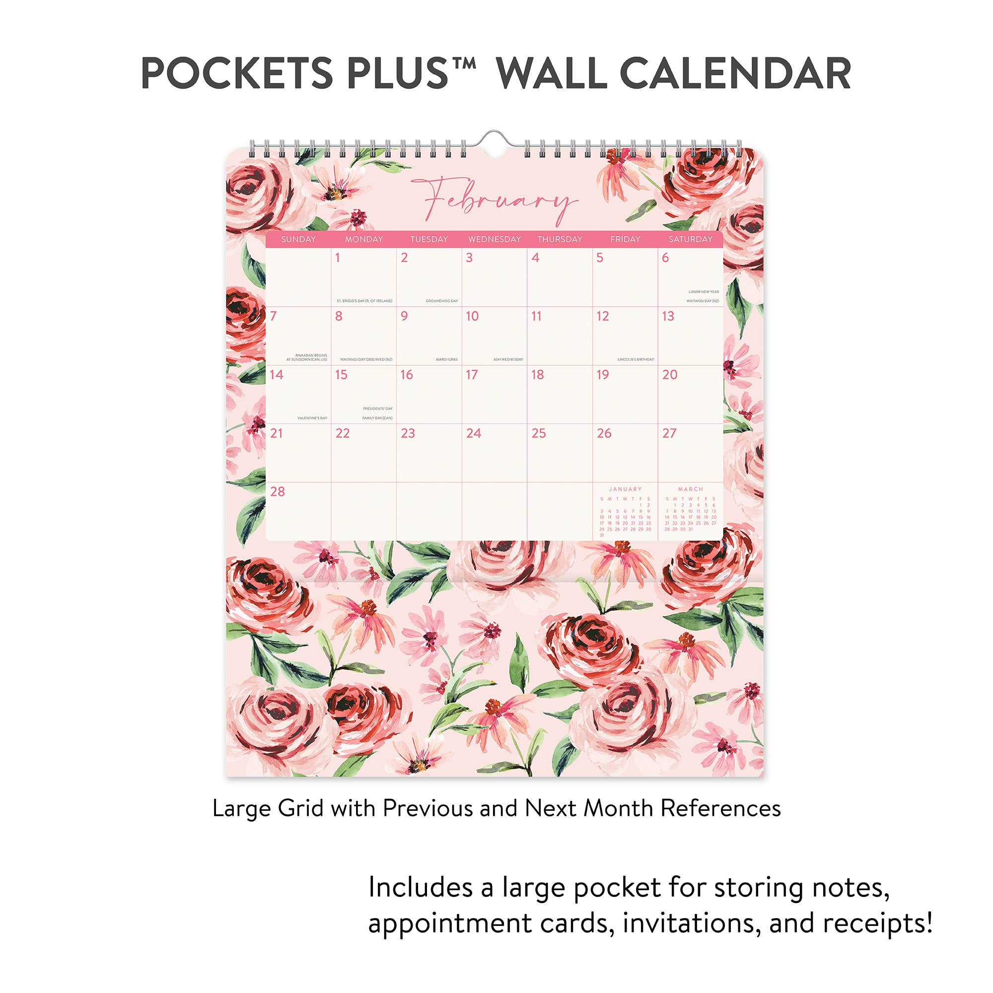 2027 Bella Flora Pockets Plus™ Wall Calendar
