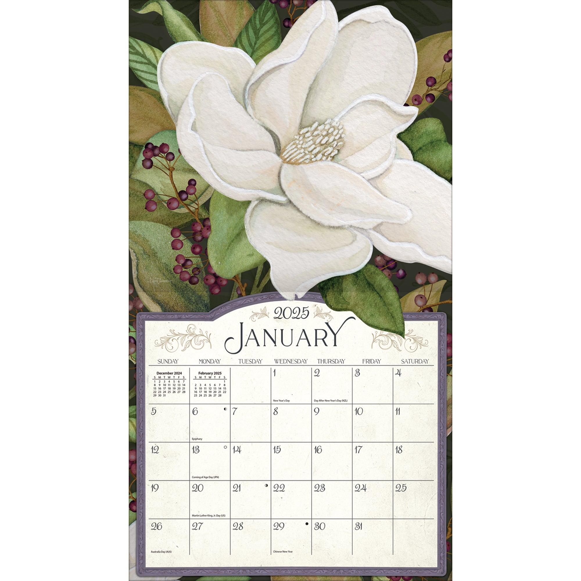 2025 Midnight Garden By Nicole Tamarin - LANG Deluxe Wall Calendar