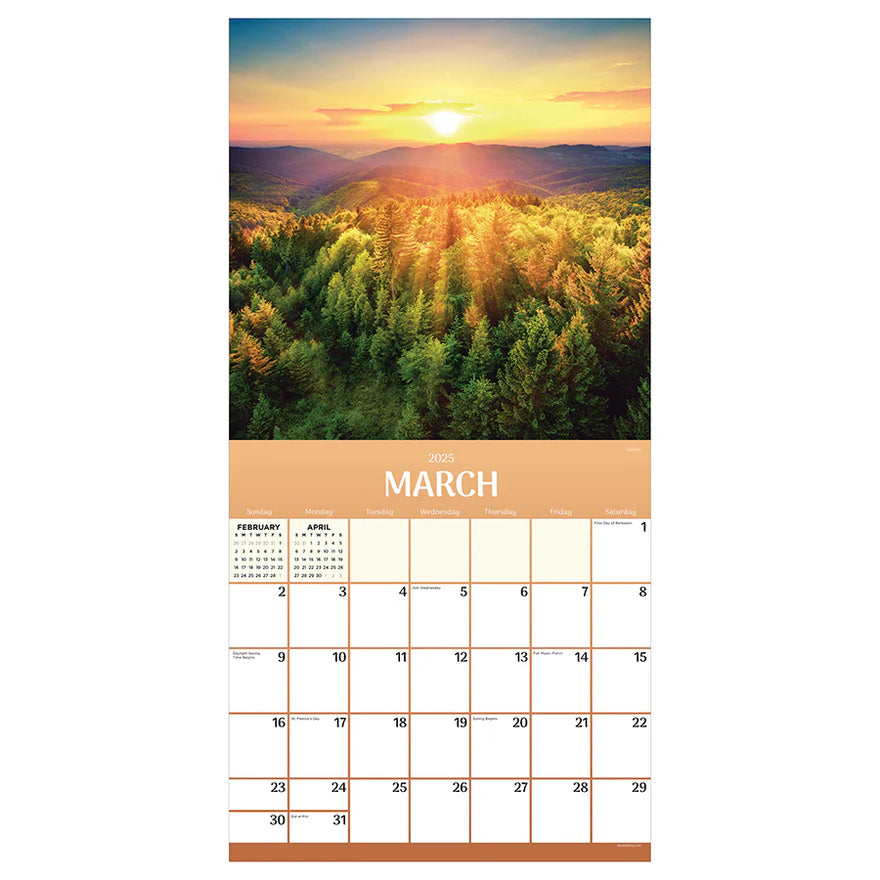 2025 Sunsets - Square Wall Calendar