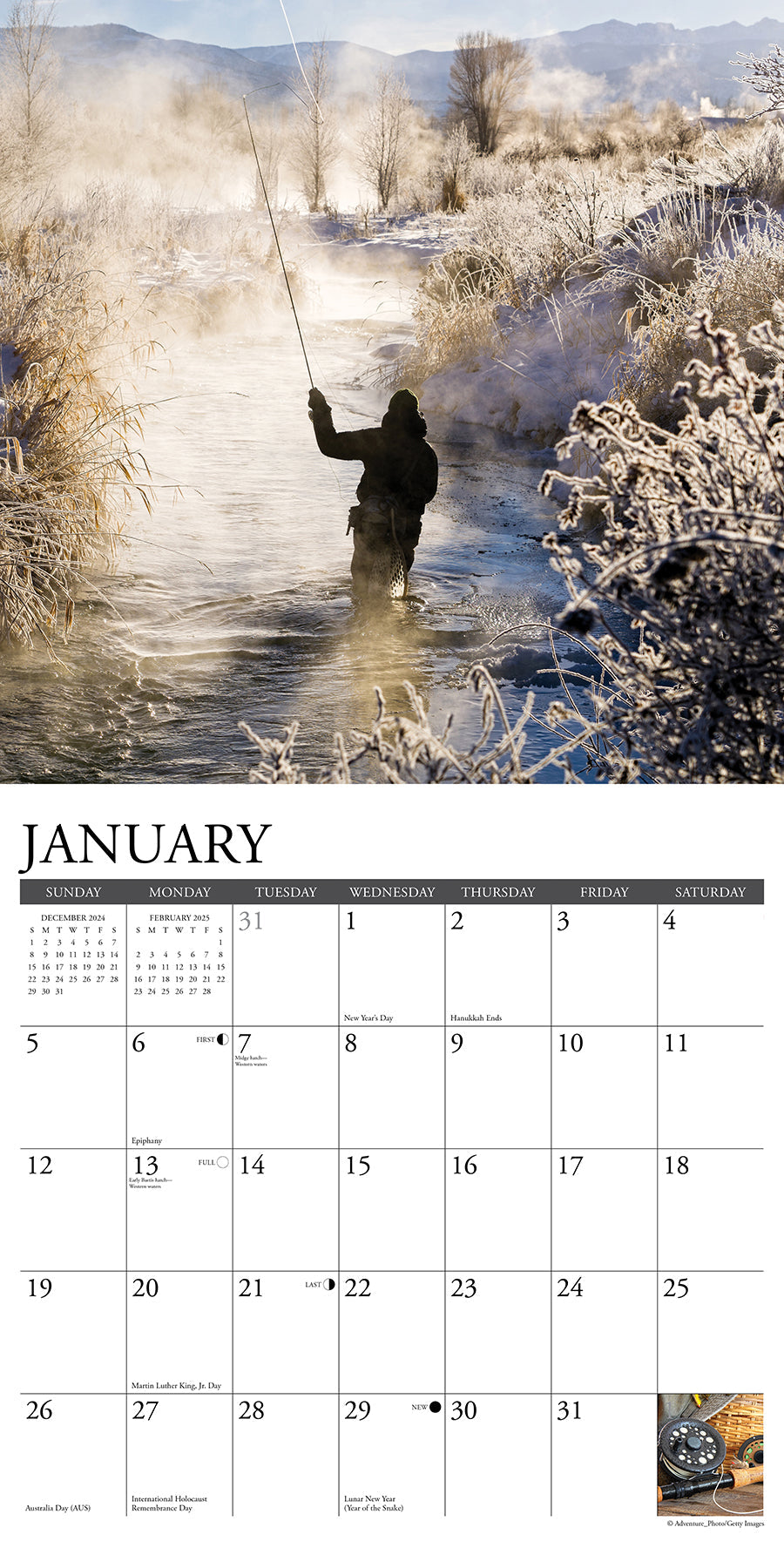 2025 Angler's - Square Wall Calendar