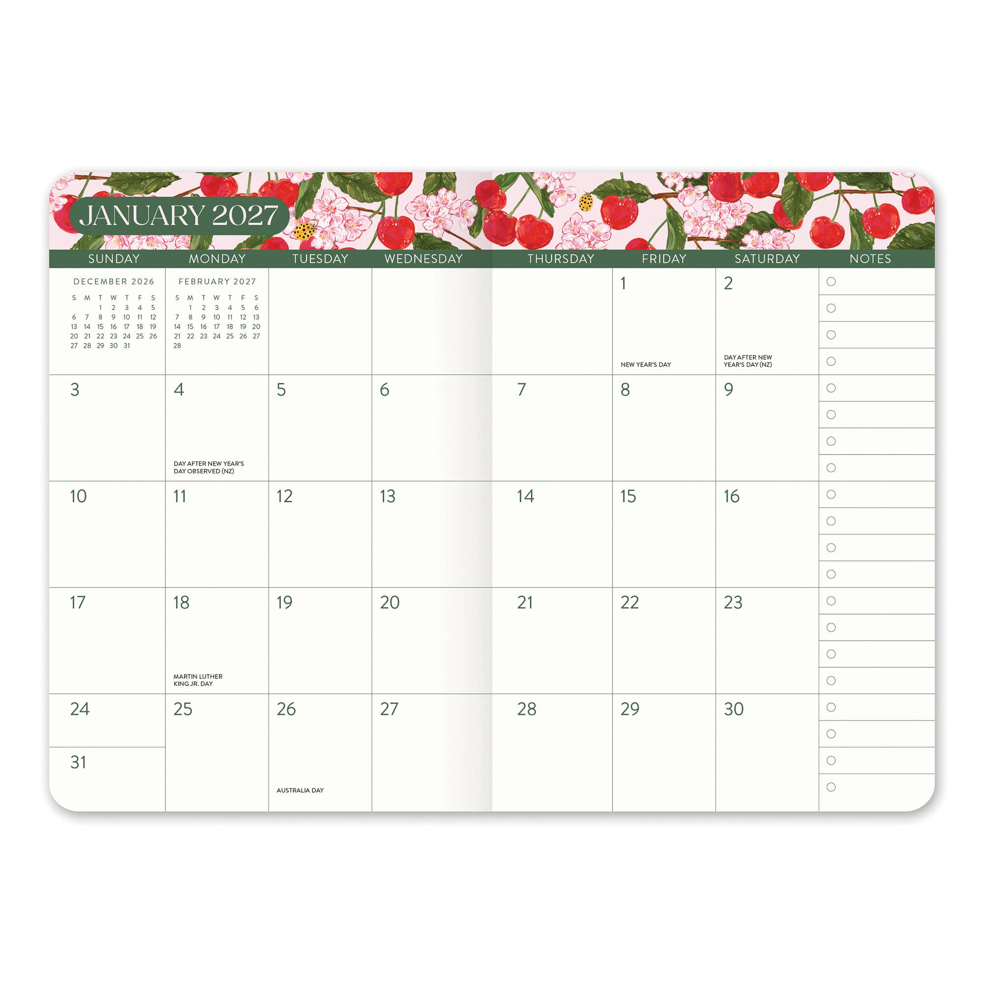 2027 Fruit & Flora Monthly Pocket Planner