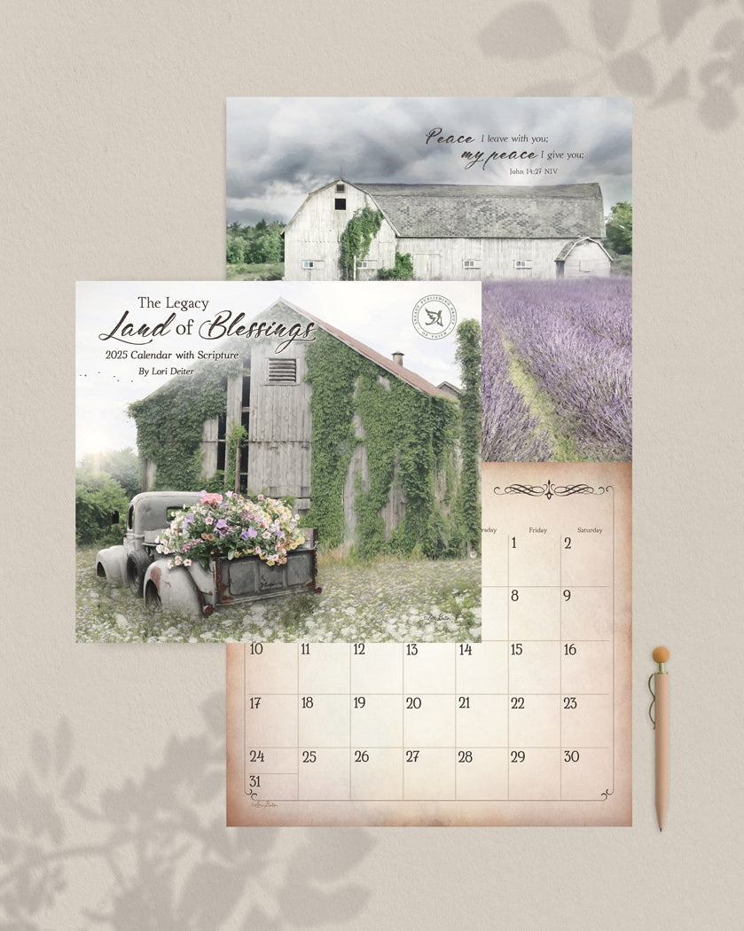 2025 Land Of Blessings - Legacy Scripture - Legacy Deluxe Wall Calendar