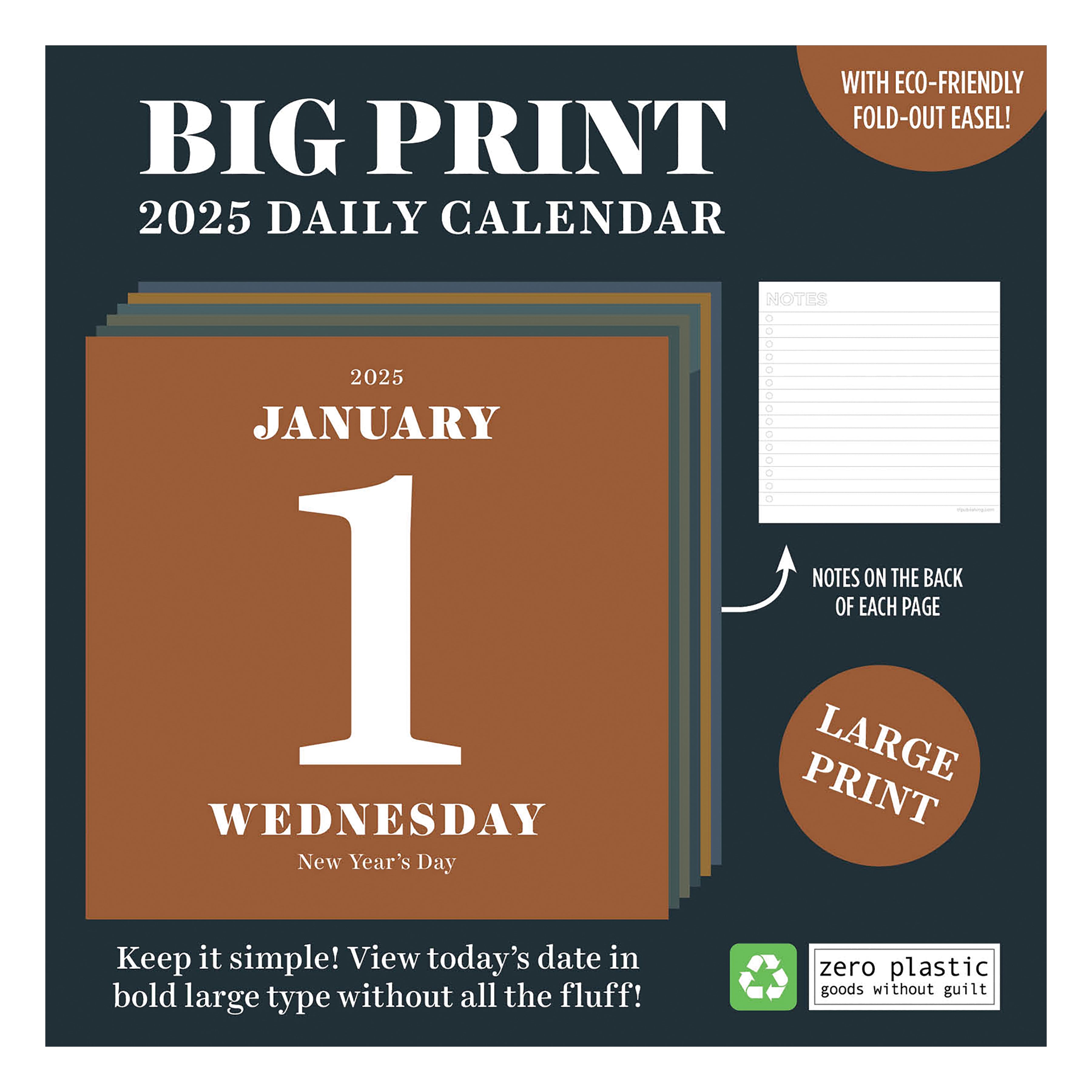 2025 Big Print - Daily Boxed Page-A-Day Calendar