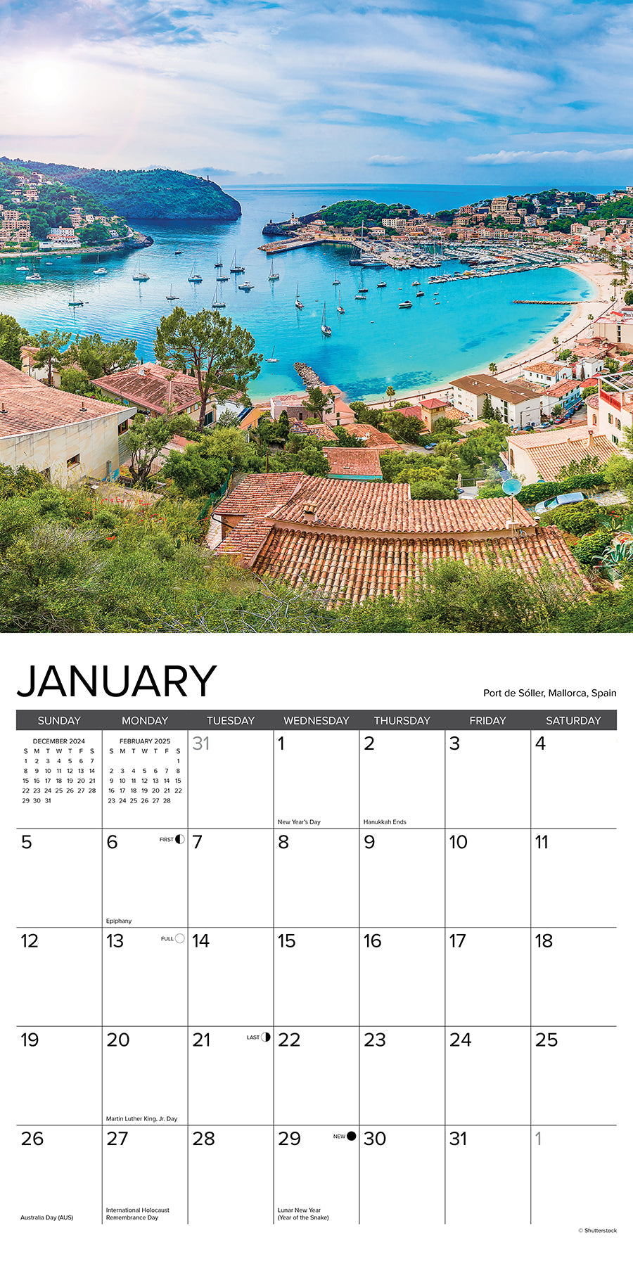 2025 Mediterranean - Square Wall Calendar