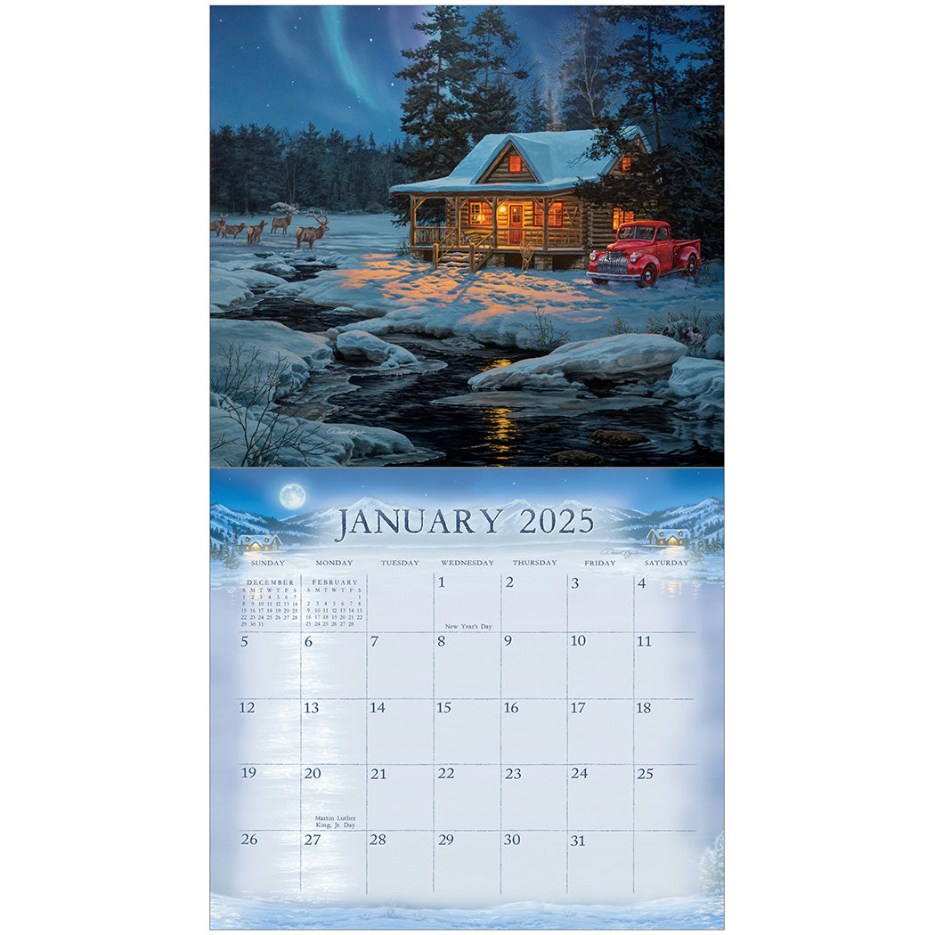 2025 Cabin View - Legacy Deluxe Wall Calendar